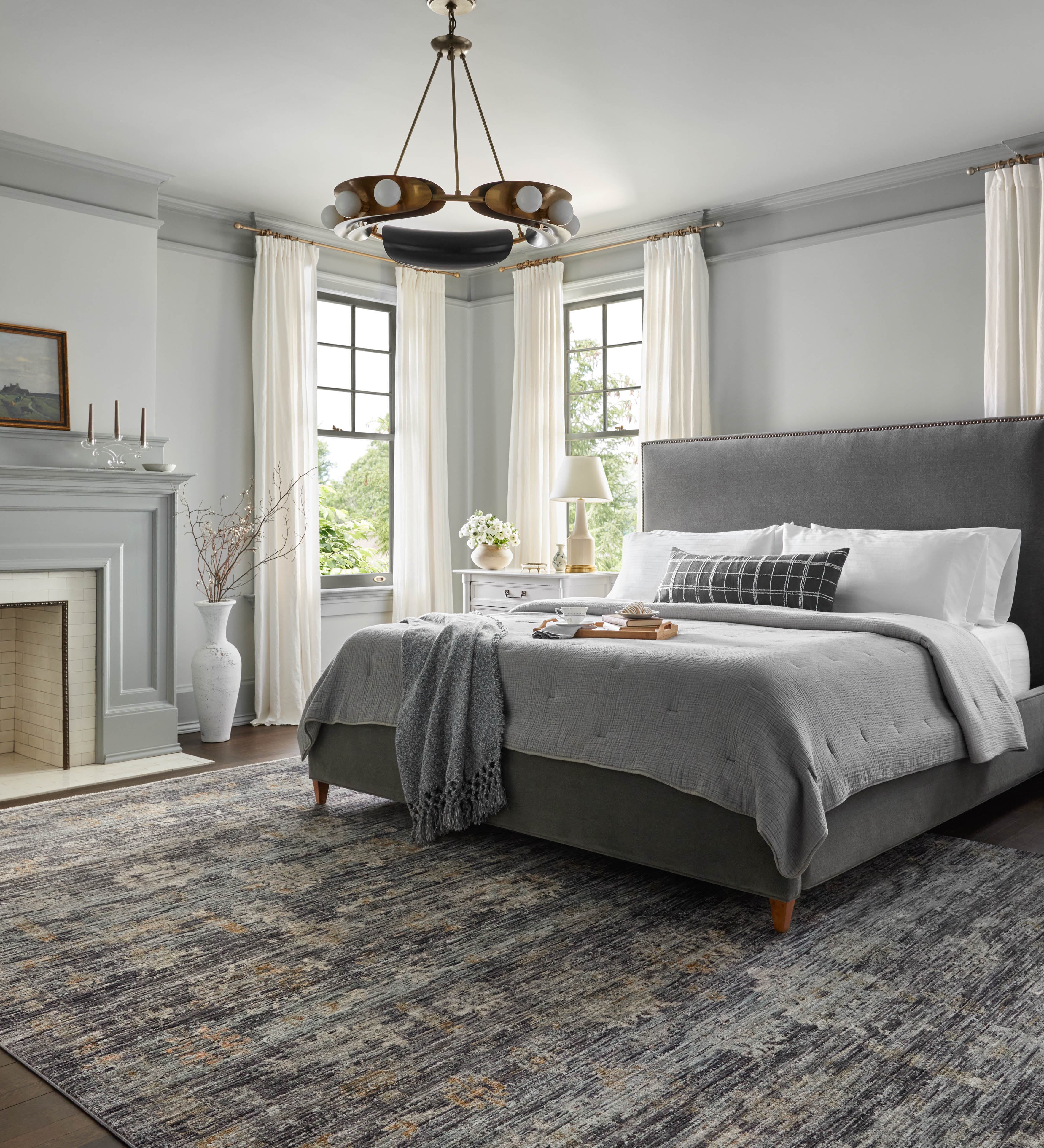 Jean Stoffer x Loloi Katherine Ink / Jade Rug 0-patterned rugs Loloi