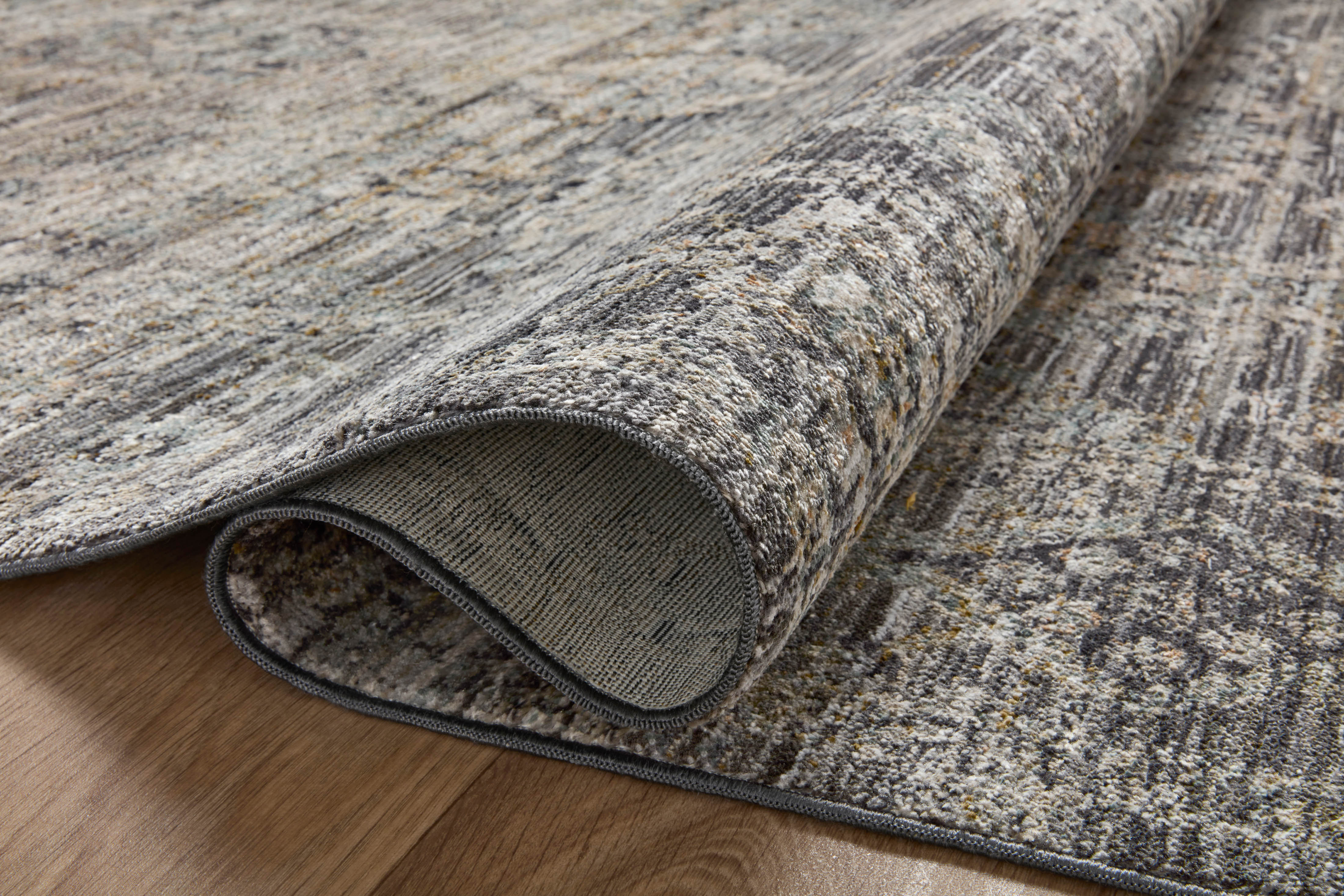 Jean Stoffer x Loloi Katherine Graphite / Jade Rug RUGS - synthetic Loloi