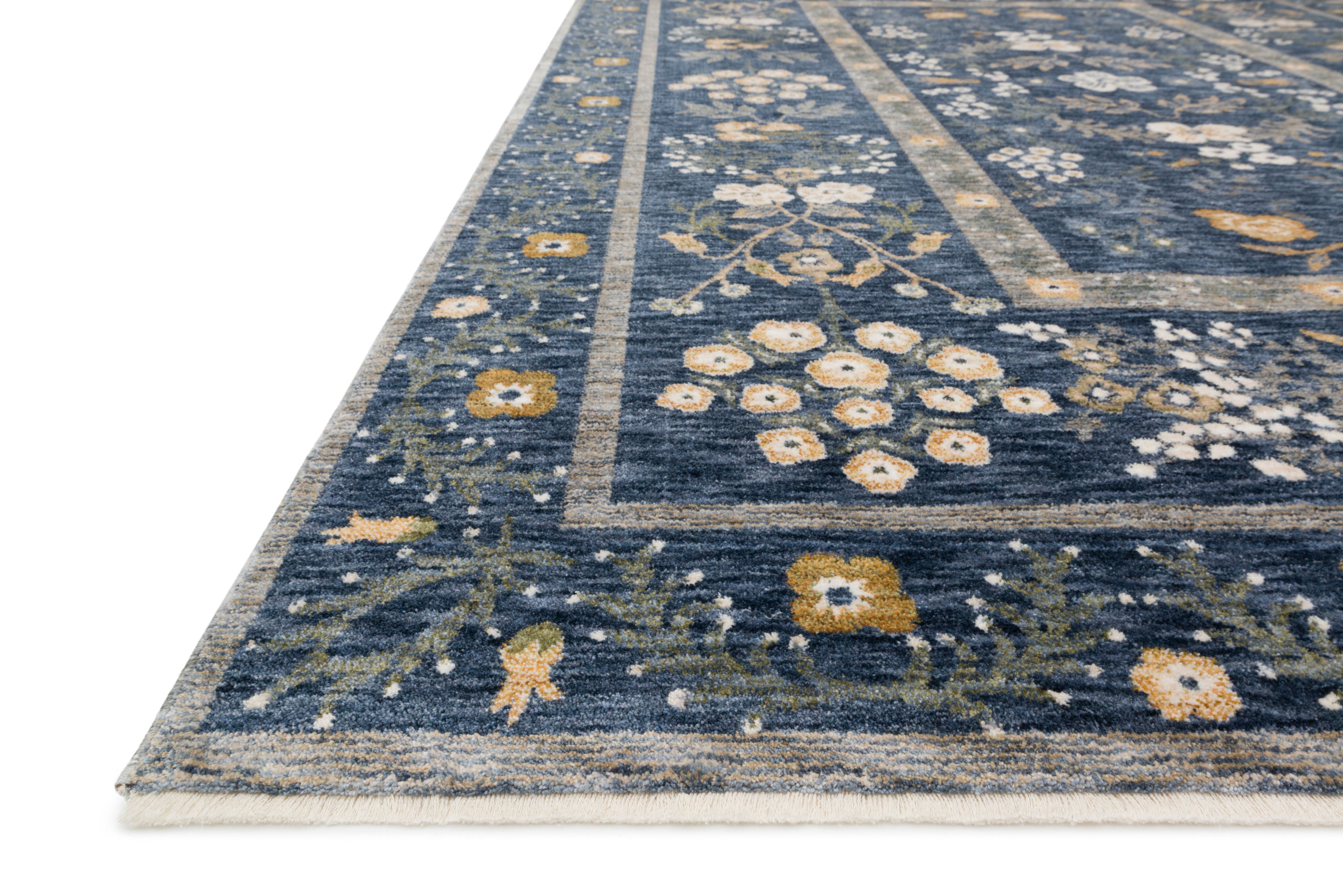 Rifle Paper Co. x Loloi Kismet Navy Rug No.1 RUGS - synthetic Loloi