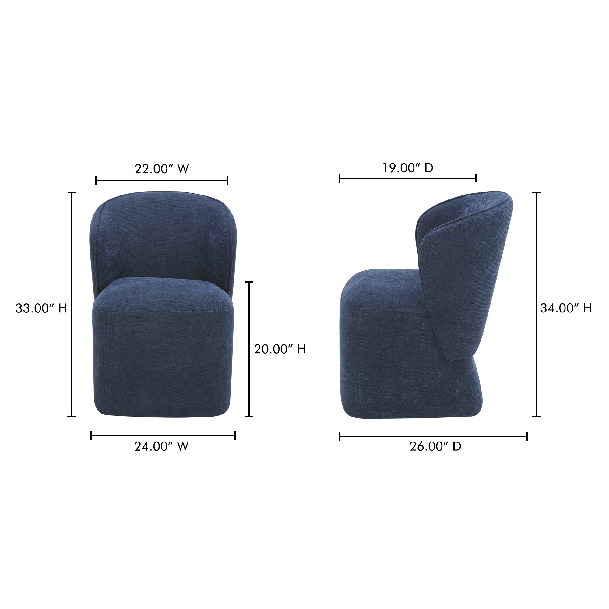 Lenny Rolling Dining Chair FURNITURE - dining chair Moe's Furniture