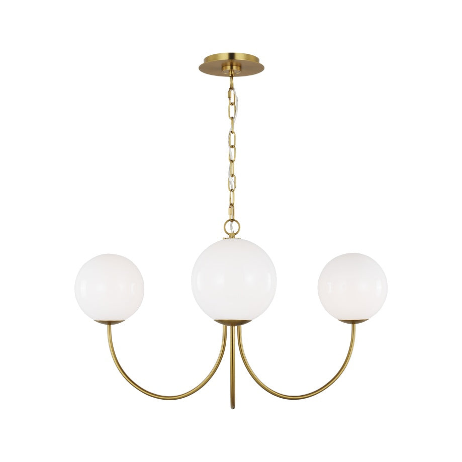 Noemie Medium Chandelier, Burnished Brass