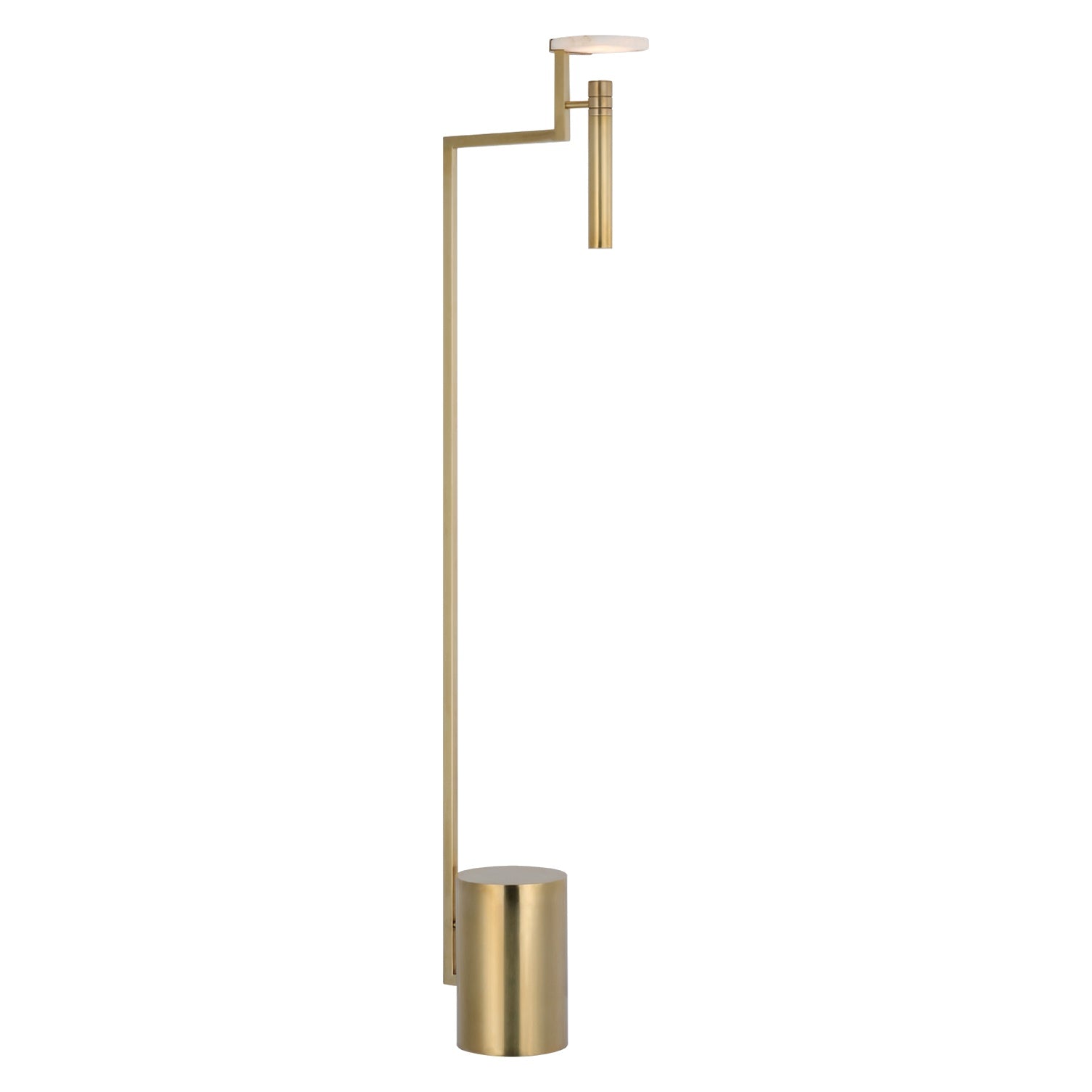 Melange 52" Floating Disc Floor Lamp LIGHTING - floor lamp Visual Comfort - Signature Antique-Burnished Brass