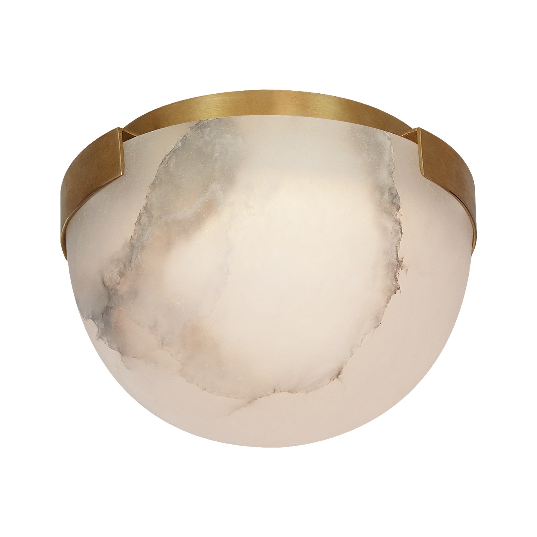 Melange 5" Solitaire Flush Mount LIGHTING - flush mount Visual Comfort - Signature Antique-Burnished Brass