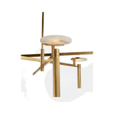 Melange Large Floating Disc Chandelier LIGHTING - chandelier Visual Comfort Antique-Burnished Brass