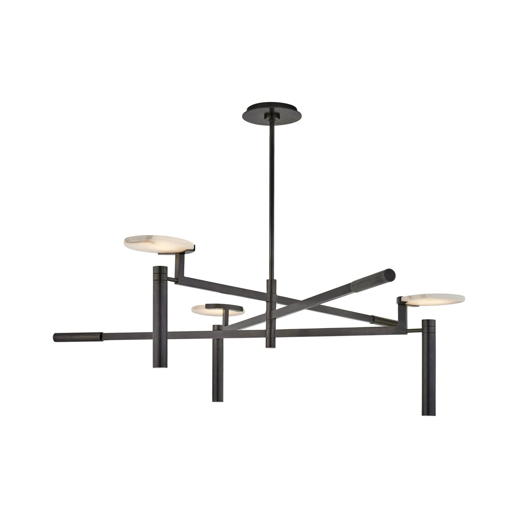 Melange Large Floating Disc Chandelier LIGHTING - chandelier Visual Comfort Bronze