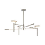 Melange Large Floating Disc Chandelier LIGHTING - chandelier Visual Comfort Polished Nickel