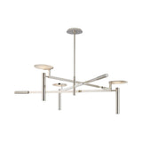 Melange Large Floating Disc Chandelier LIGHTING - chandelier Visual Comfort Polished Nickel
