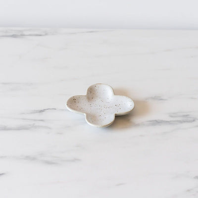Speckled Stoneware Clover Shaped Dish - Rug & Weave