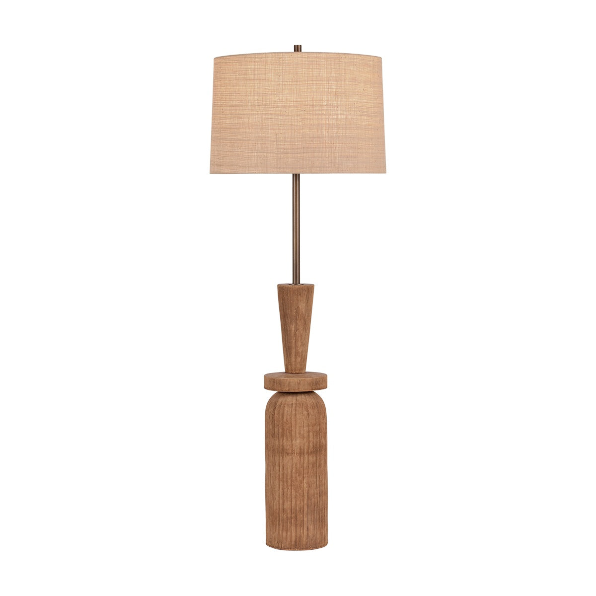 Kinloch Floor Lamp LIGHTING - Floor Lamp Hudson Valley Lighting Bronze Leaf/ceramic Ash Brown