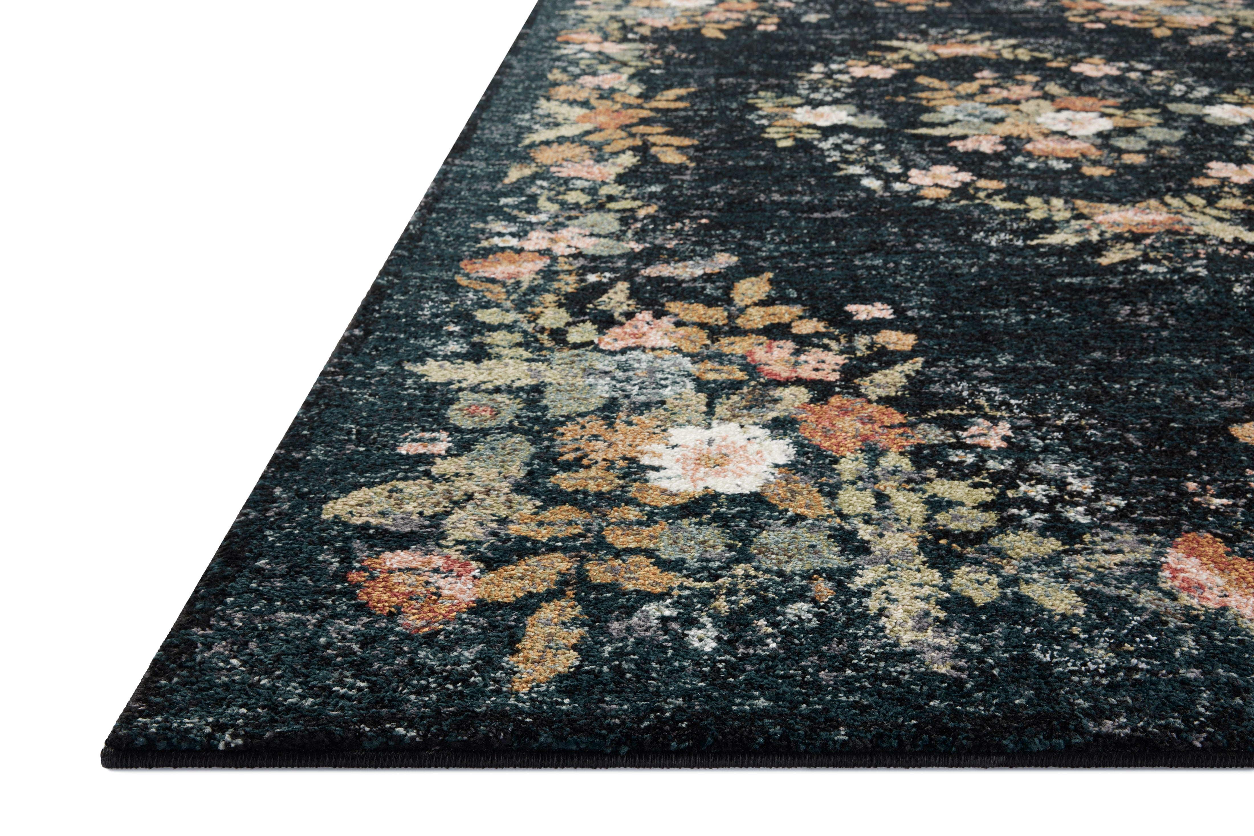 Rifle Paper Co. x Loloi Laurel Navy Sample Rug No.2 RUGS - synthetic Loloi 18" x 18"