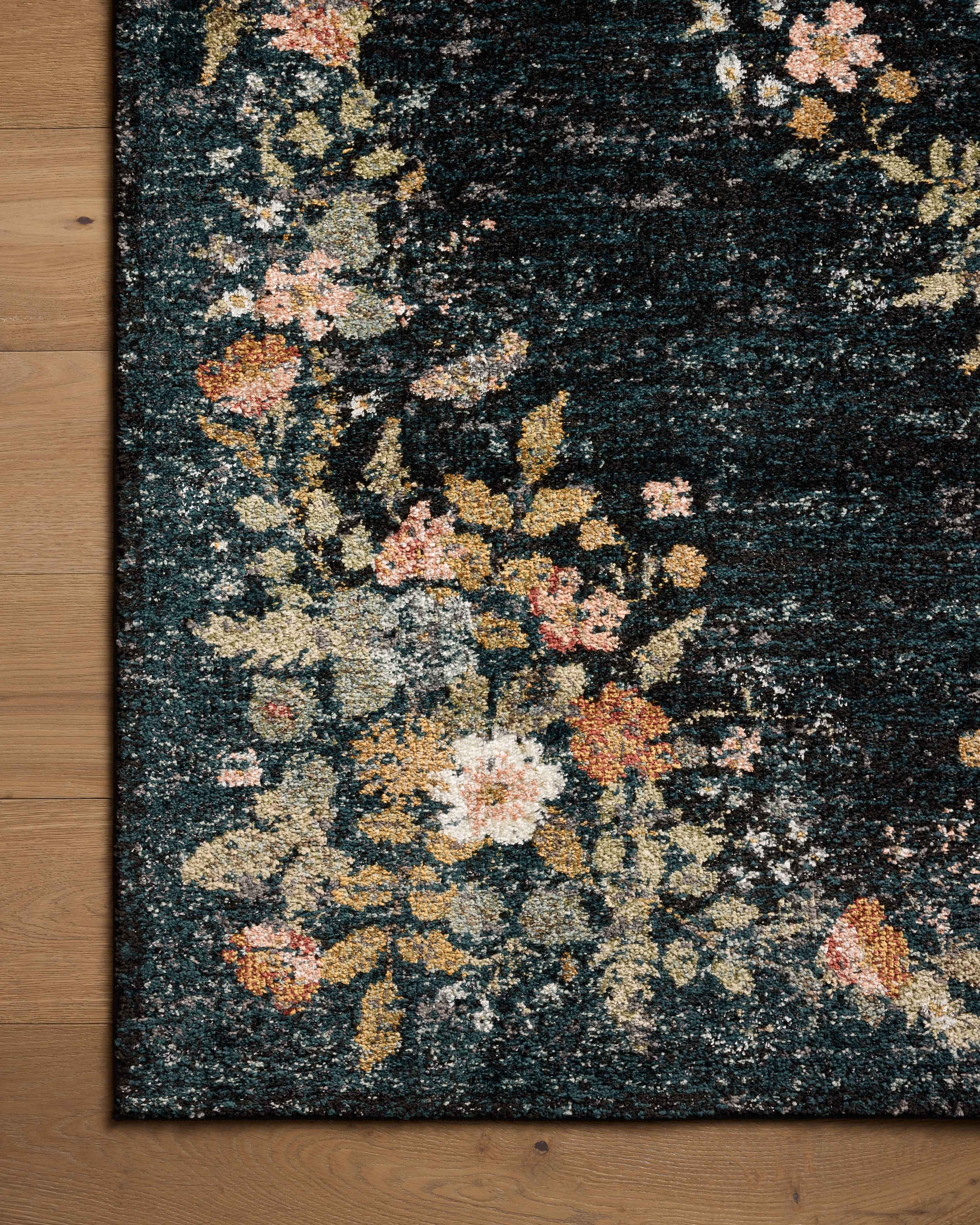 Rifle Paper Co. x Loloi Laurel Navy Sample Rug No.2 RUGS - synthetic Loloi 18" x 18"