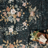 Rifle Paper Co. x Loloi Laurel Navy Sample Rug No.2 RUGS - synthetic Loloi 18" x 18"