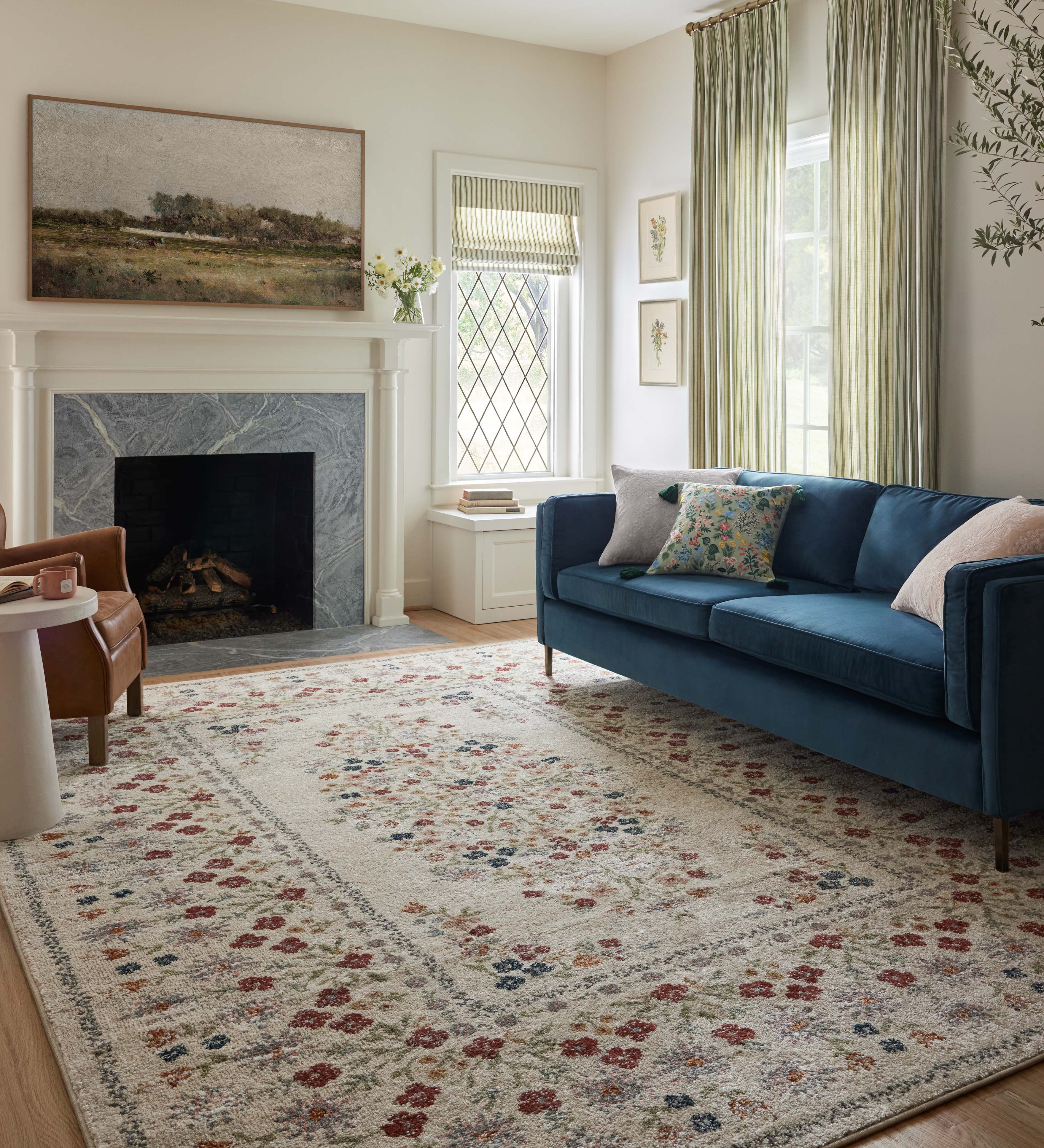 Rifle Paper Co. x Loloi Laurel Eleanor Linen Rug – view 2