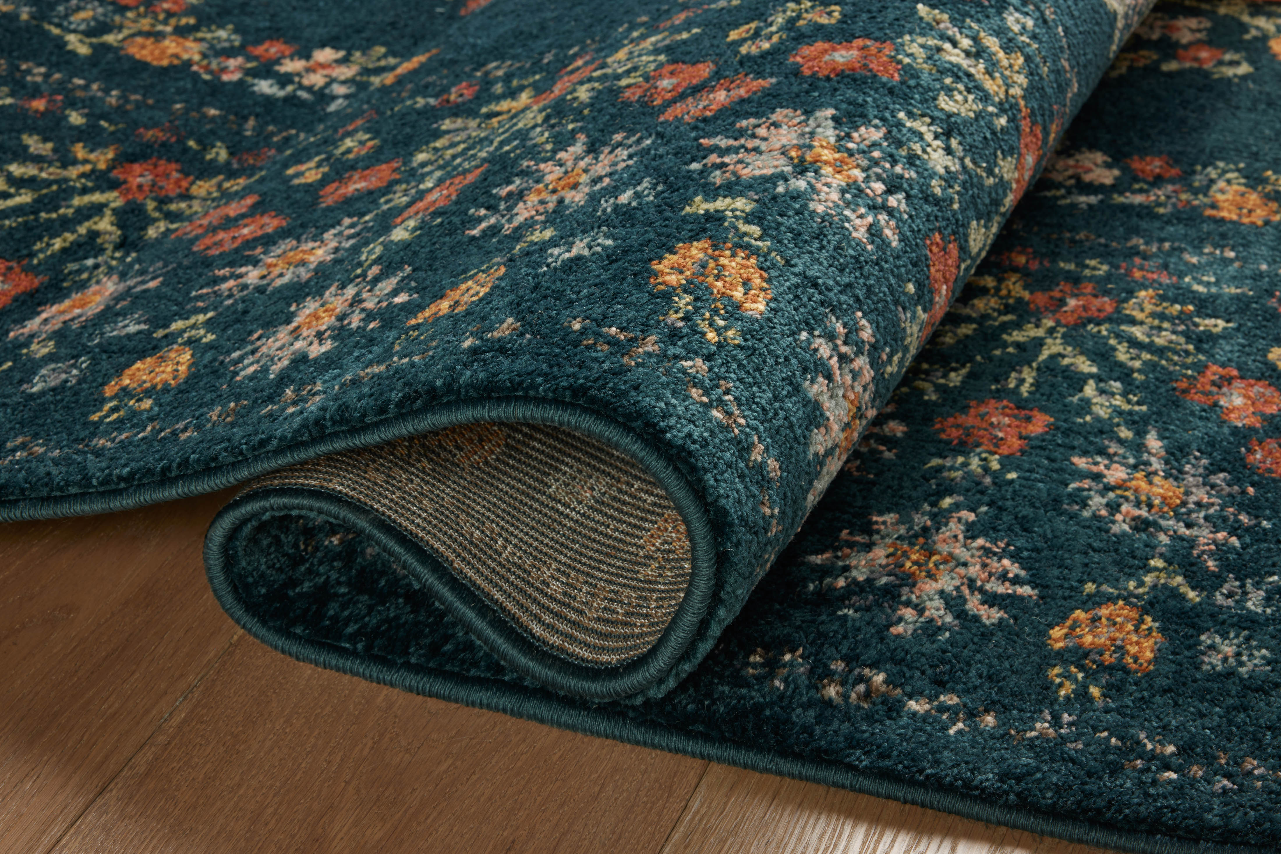 Rifle Paper Co. x Loloi Laurel Navy Sample Rug No.2 RUGS - synthetic Loloi