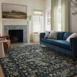 Rifle Paper Co. x Loloi Laurel Peacock Garden Navy Rug 0-RUGS-patterned Loloi