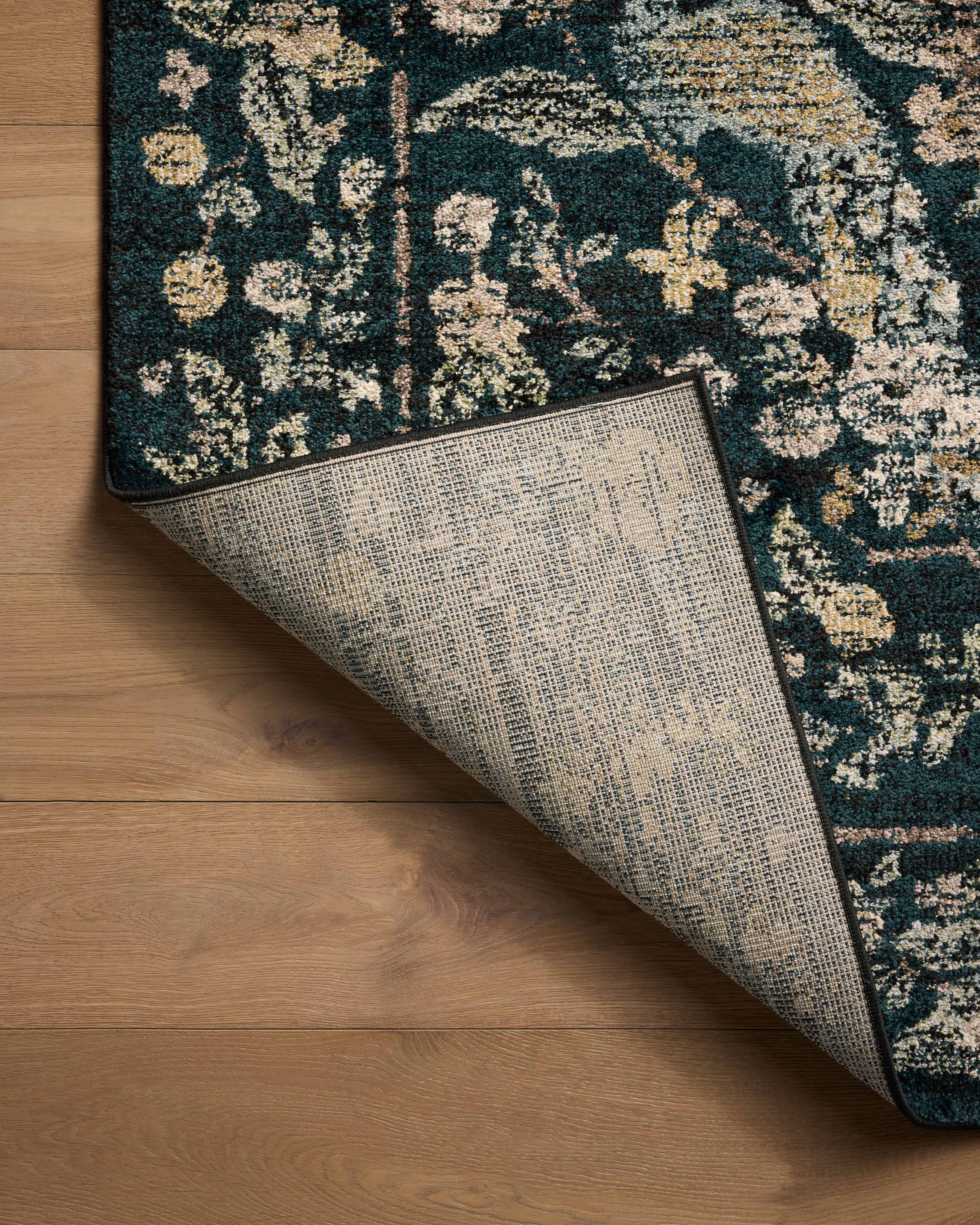 Rifle Paper Co. x Loloi Laurel Navy Sample Rug No.2 RUGS - synthetic Loloi 18" x 18"