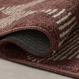 Chris Loves Julia x Loloi Lawrence Plum / Ivory Bath Mat - Rug & Weave