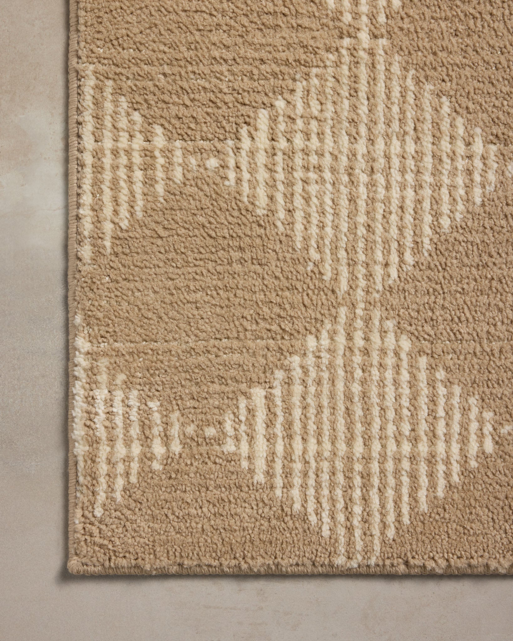 Chris Loves Julia x Loloi Lawrence Sand / Ivory Bath Mat - Rug & Weave