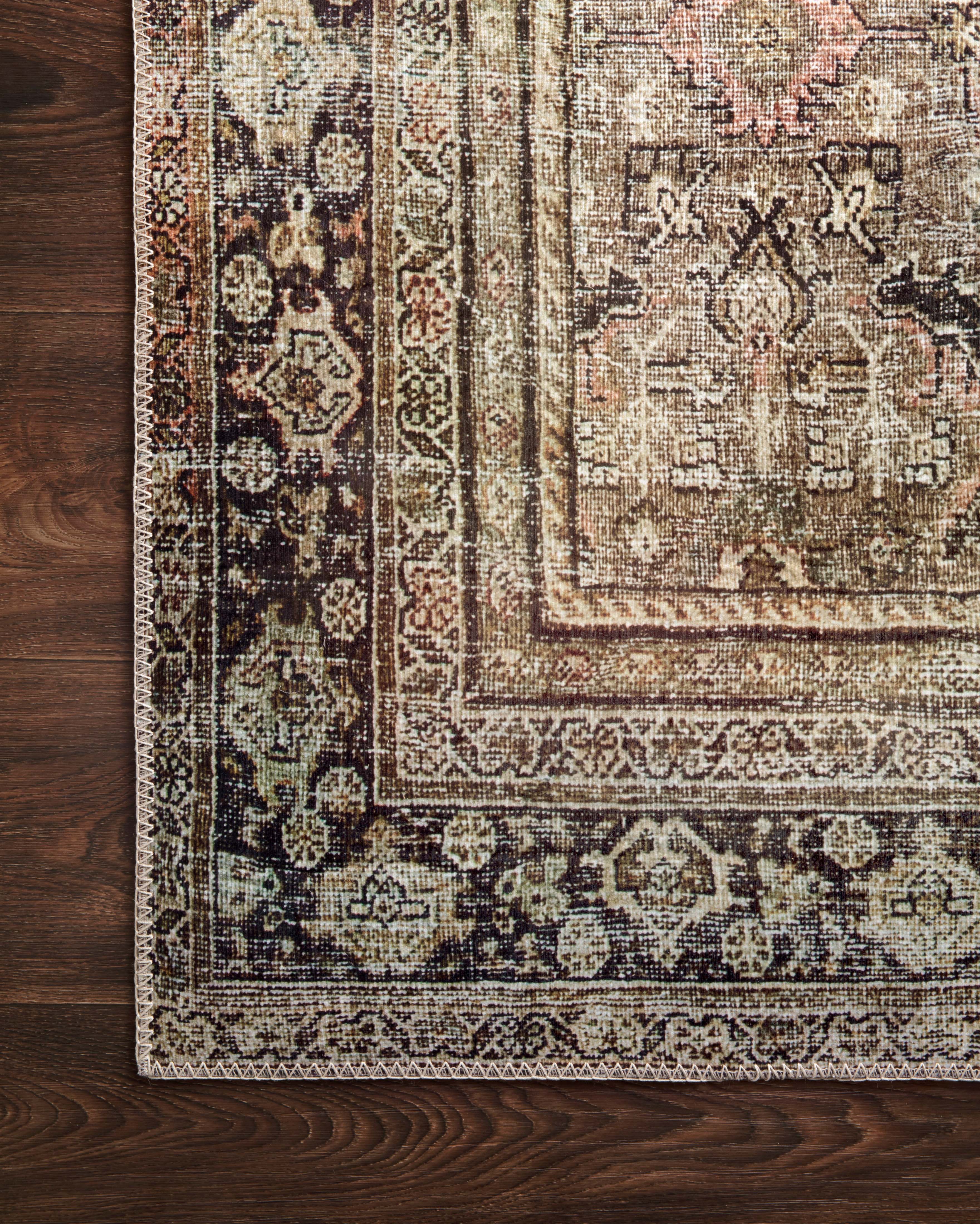 Loloi Layla Olive / Charcoal Rug 0-RUGS-patterned Loloi