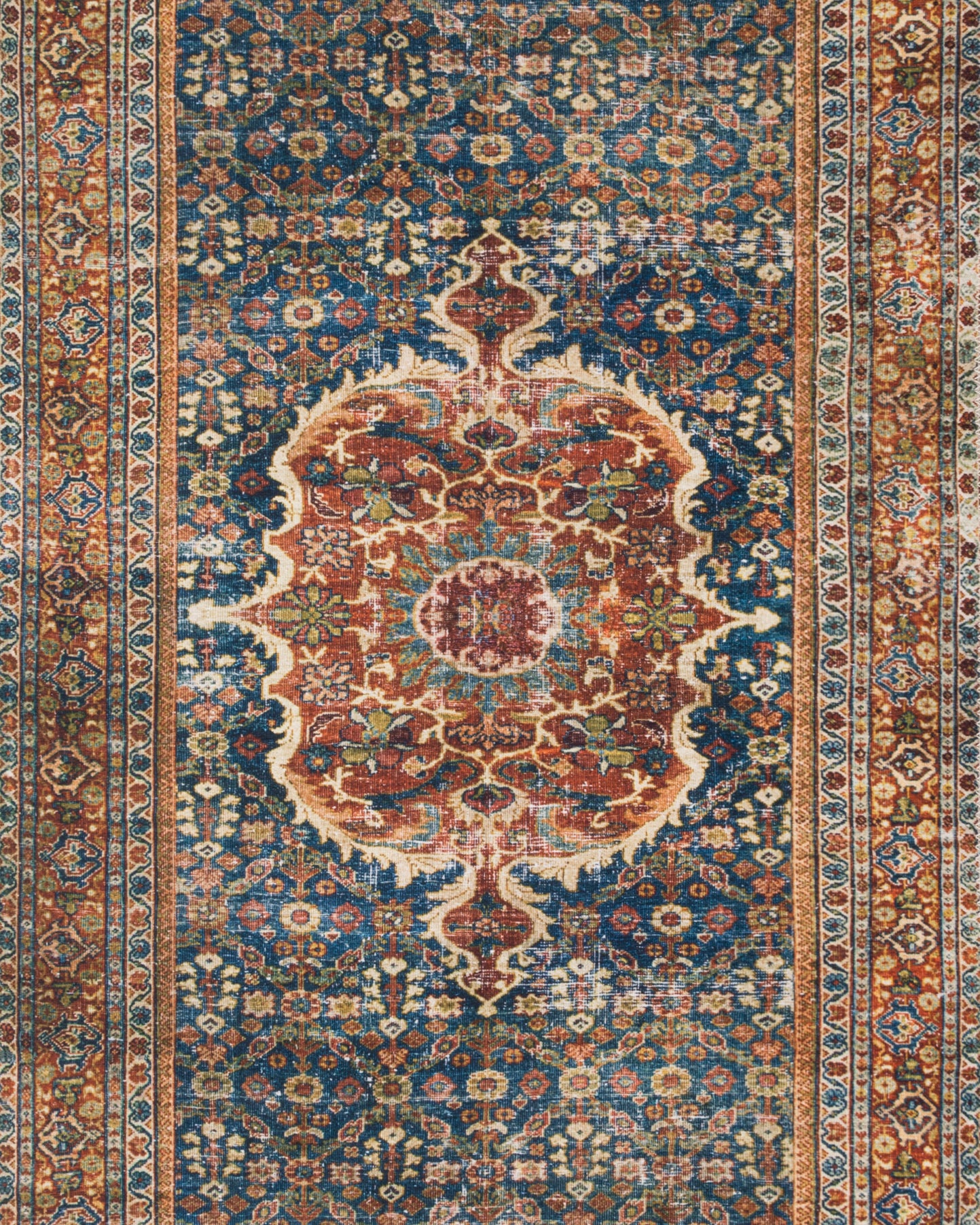 Loloi Layla Cobalt Blue / Spice Rug RUGS - synthetic Loloi
