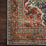 Loloi Layla Cobalt Blue / Spice Rug RUGS - synthetic Loloi