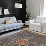 Loloi Layla Cobalt Blue / Spice Rug RUGS - synthetic Loloi