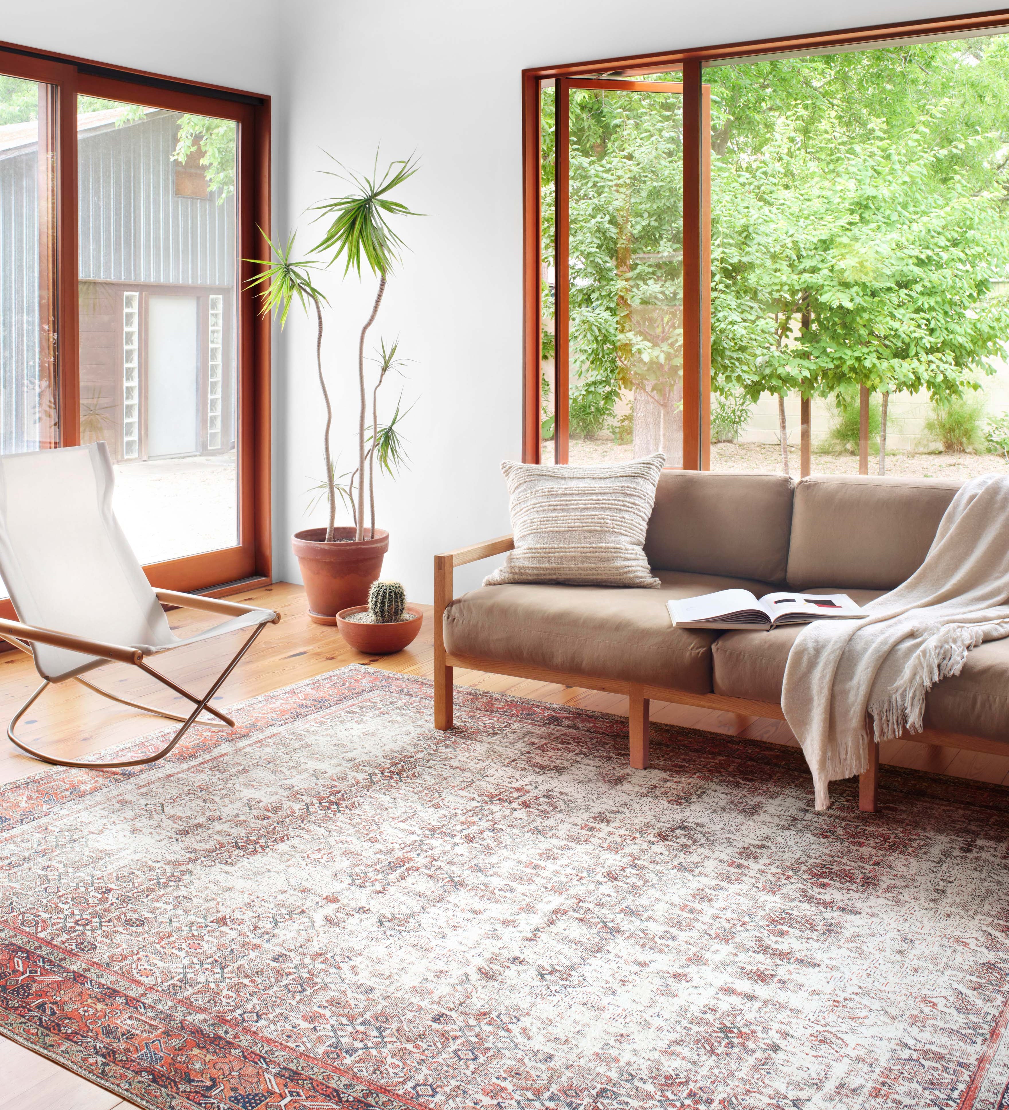 Loloi Layla Ivory / Brick Rug patterned rugs Loloi