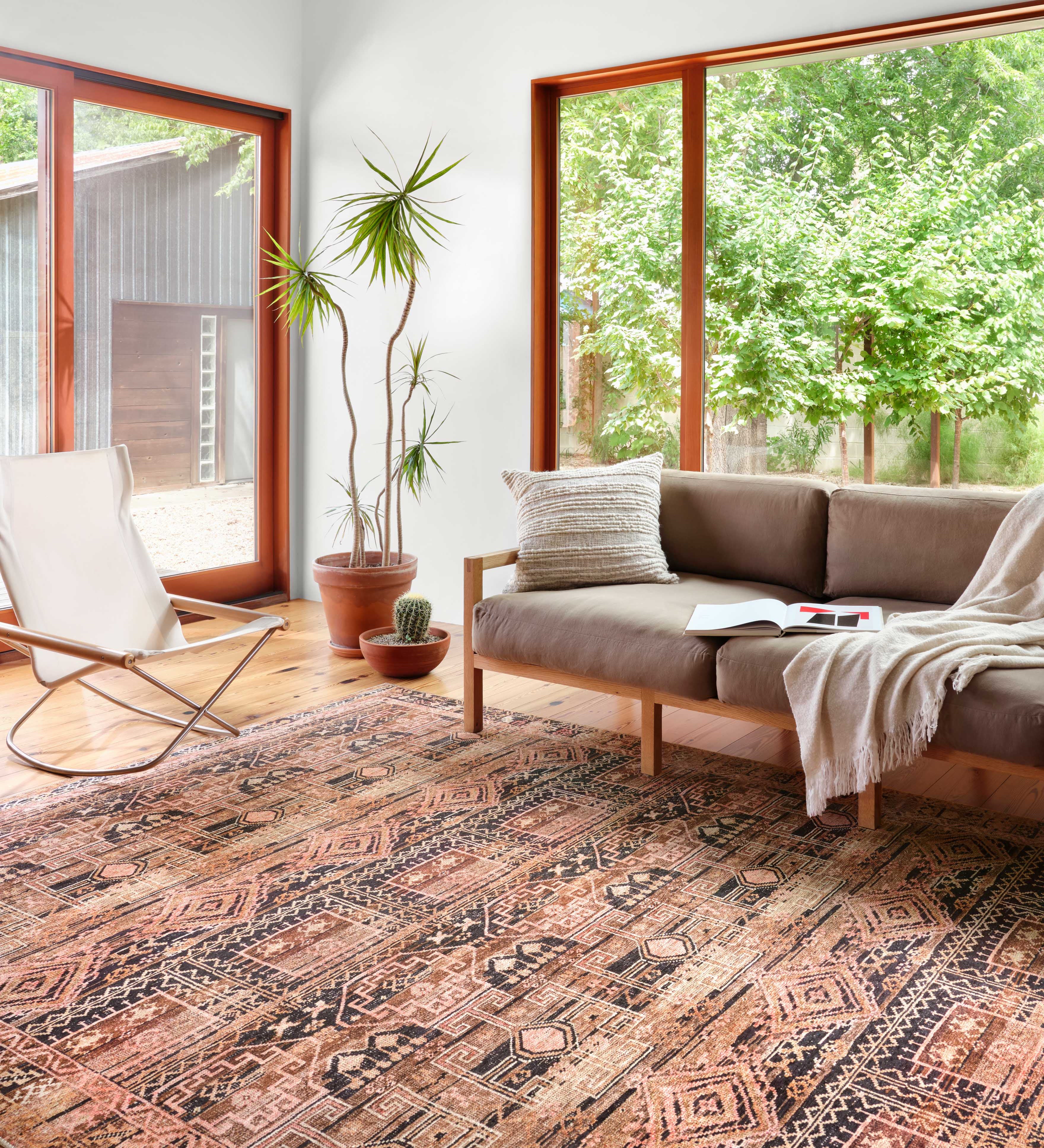 Loloi Layla Mocha / Blush Rug RUGS - patterned Loloi