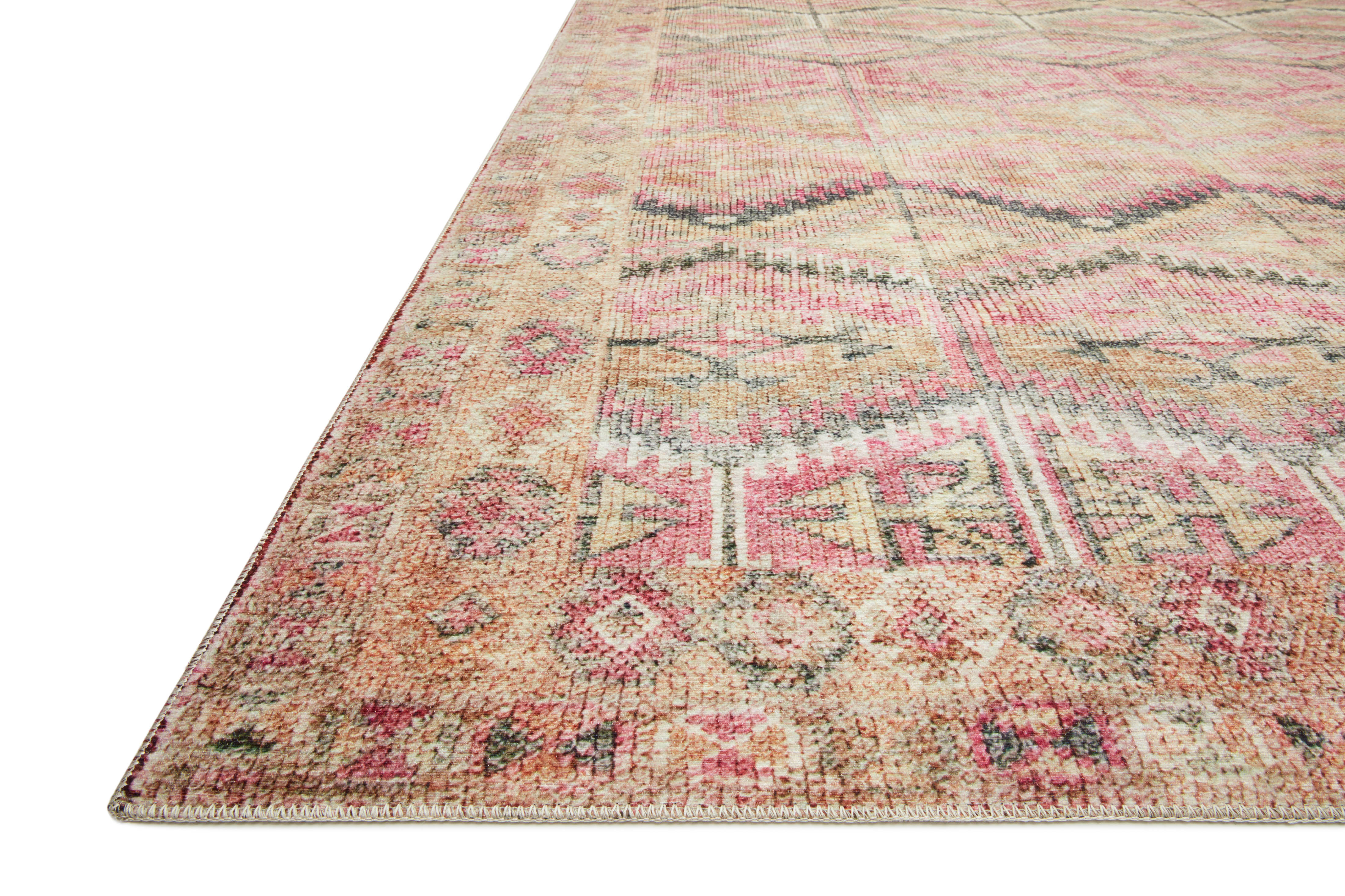 Loloi Layla Pink / Lagoon Rug RUGS - synthetic Loloi