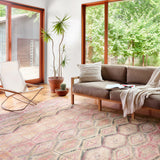 Loloi Layla Pink / Lagoon Rug RUGS - synthetic Loloi