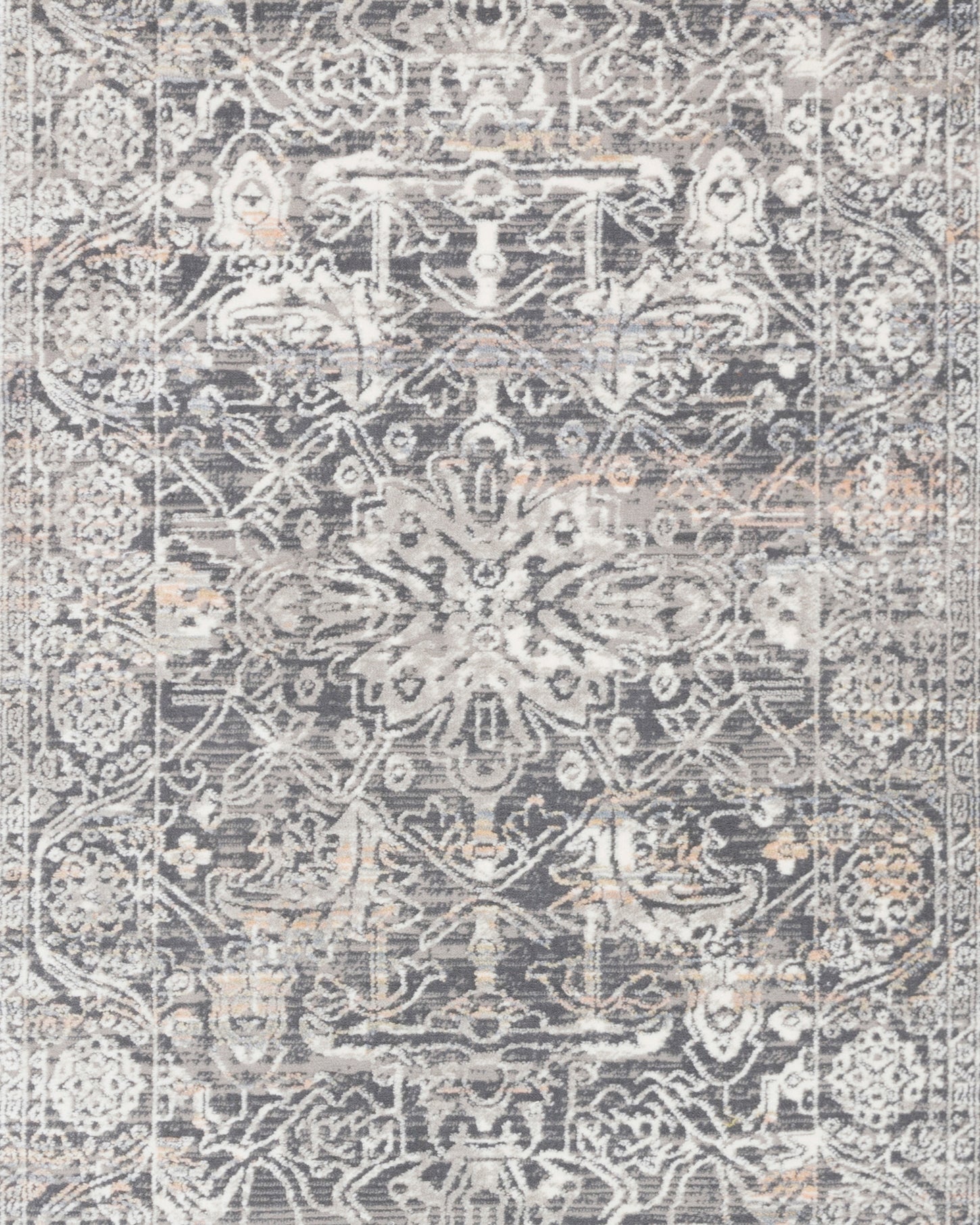 Loloi Lucia Steel / Ivory Rug RUGS - synthetic Loloi