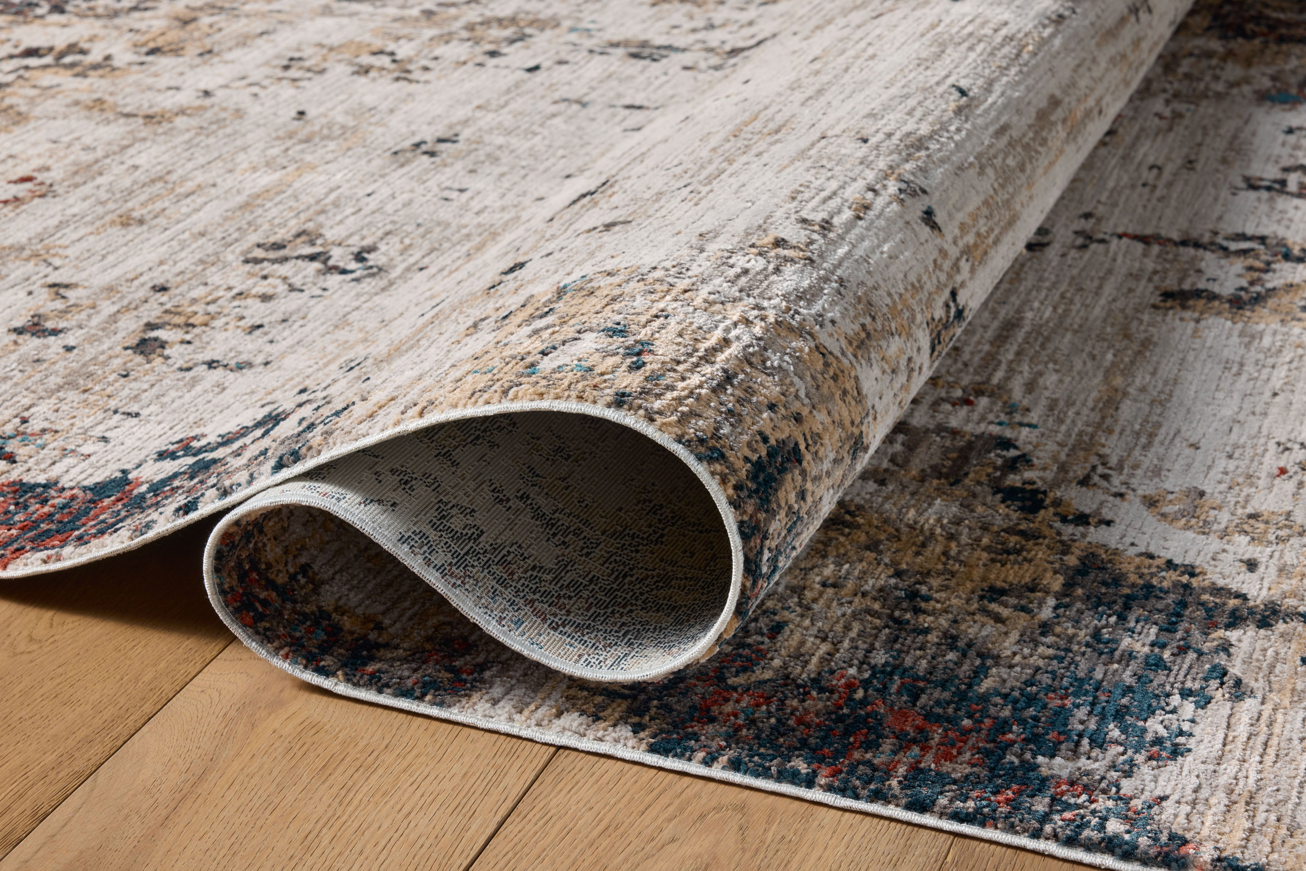 Loloi Leigh Ivory / Charcoal Rug RUGS - synthetic Loloi