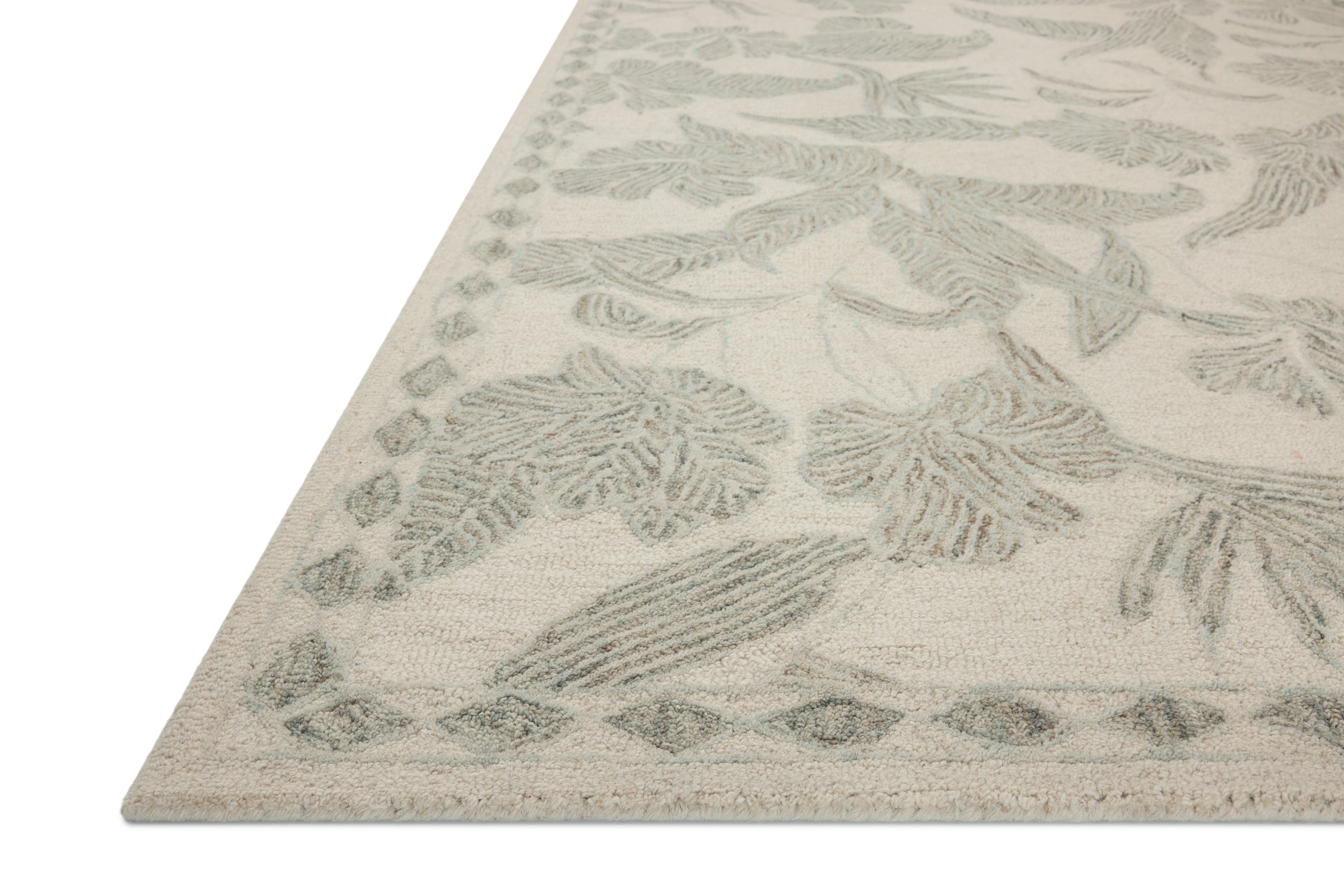 Loloi Lenore Ivory / Sky Rug RUGS - wool Loloi