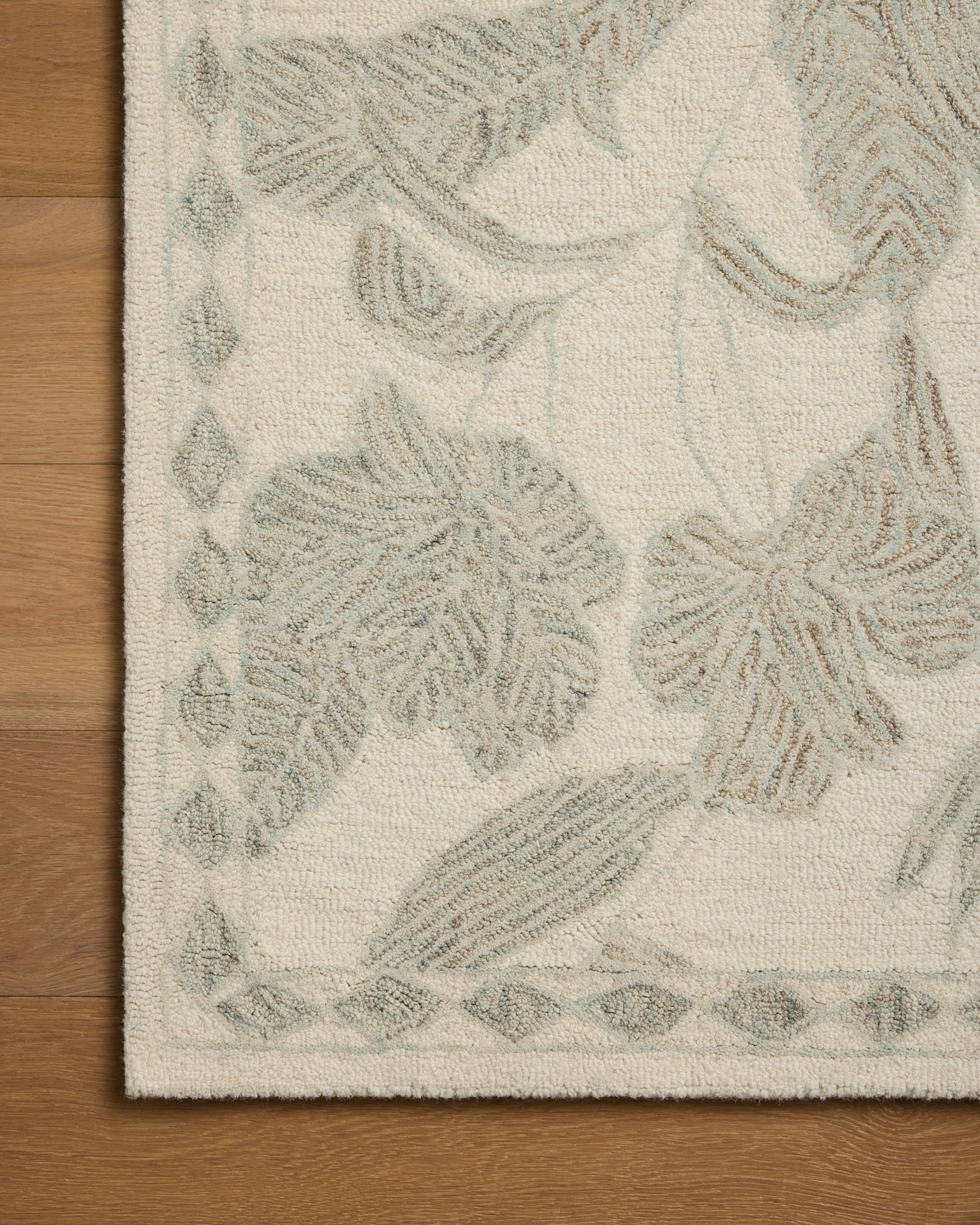 Loloi Lenore Ivory / Sky Rug RUGS - wool Loloi
