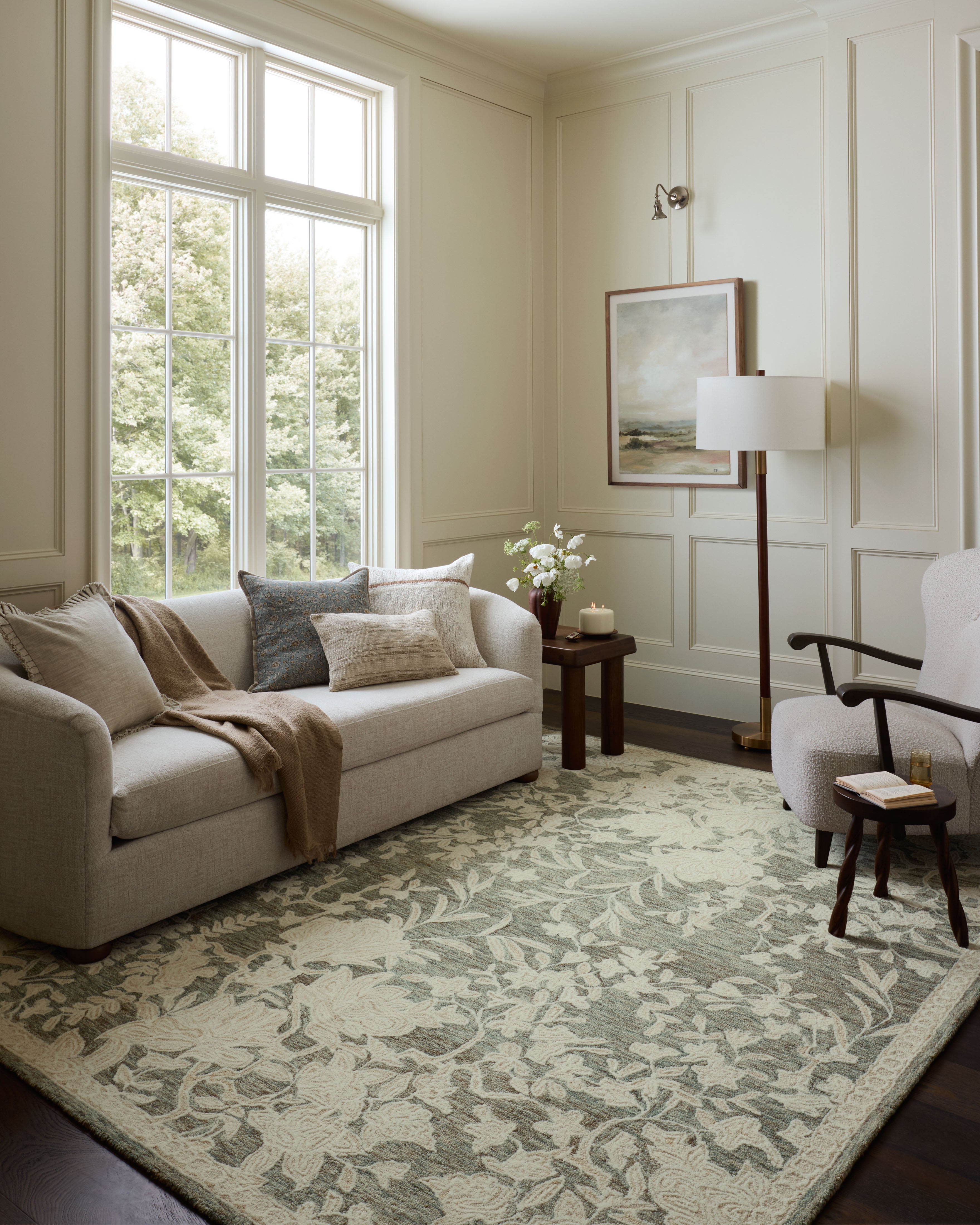 Loloi Lenore Lagoon / Wheat Rug RUGS - wool Loloi