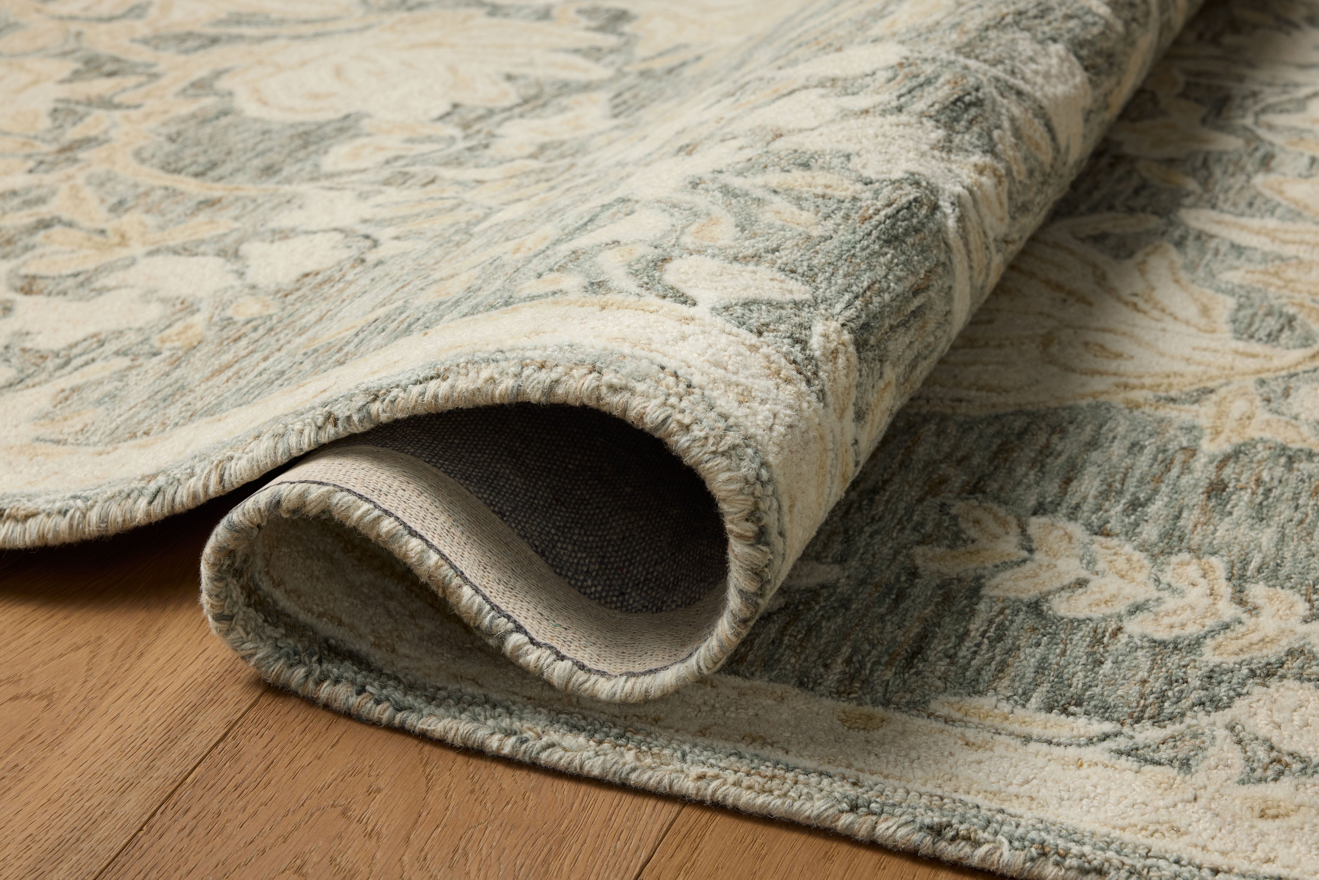 Loloi Lenore Lagoon / Wheat Rug RUGS - wool Loloi