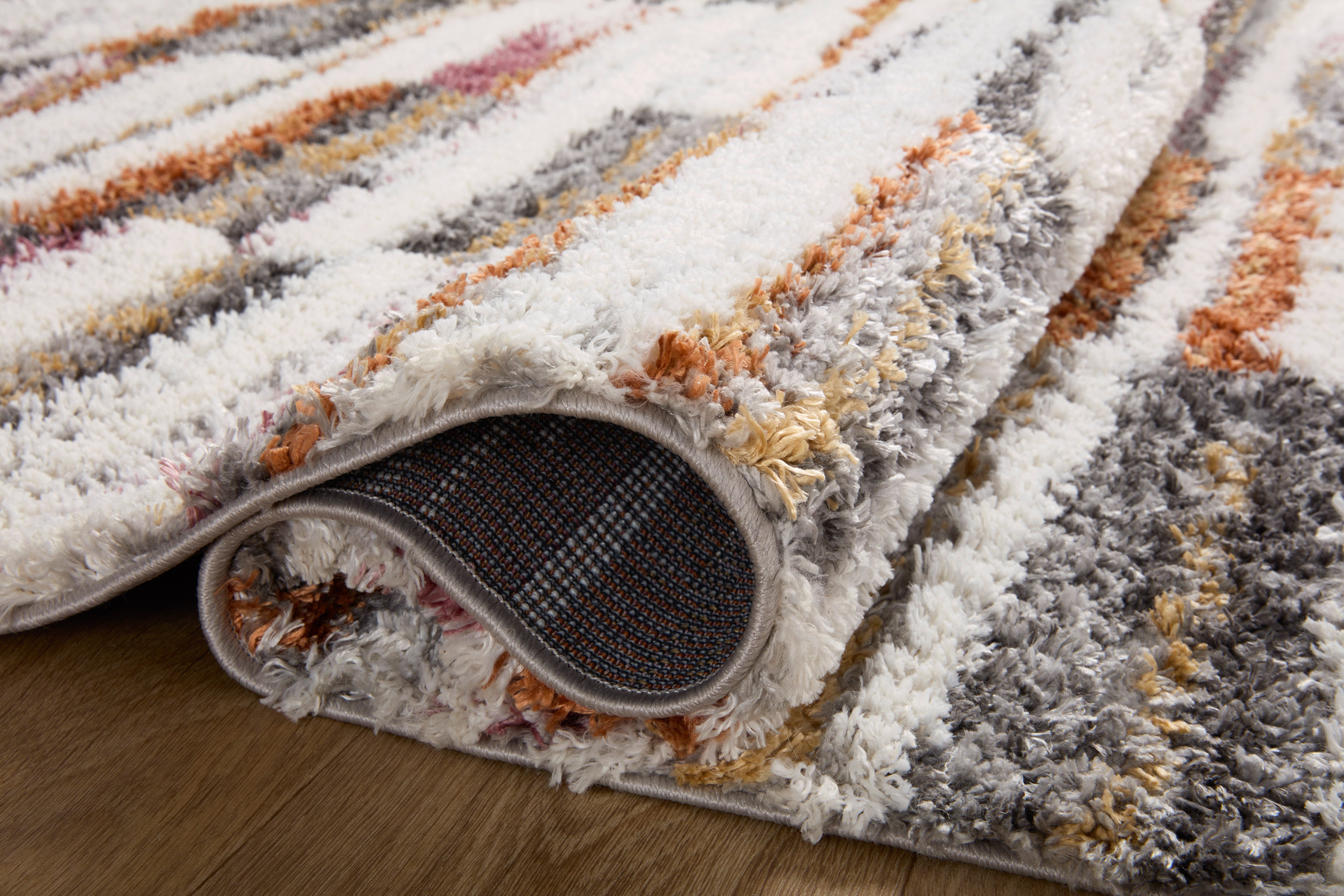Loloi Levitt Shag Ivory / Sunset Rug RUGS - synthetic Loloi