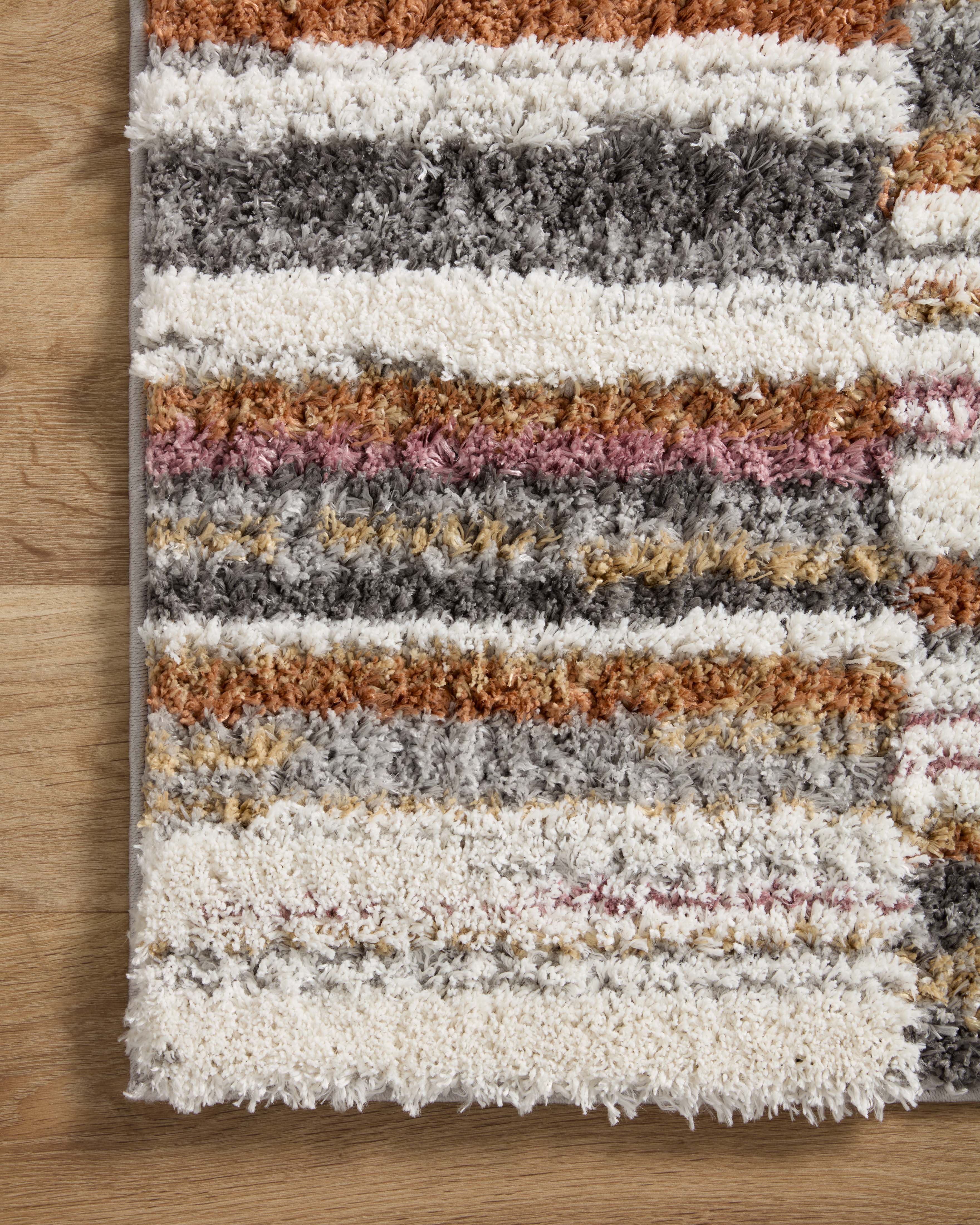 Loloi Levitt Shag Ivory / Sunset Rug RUGS - synthetic Loloi