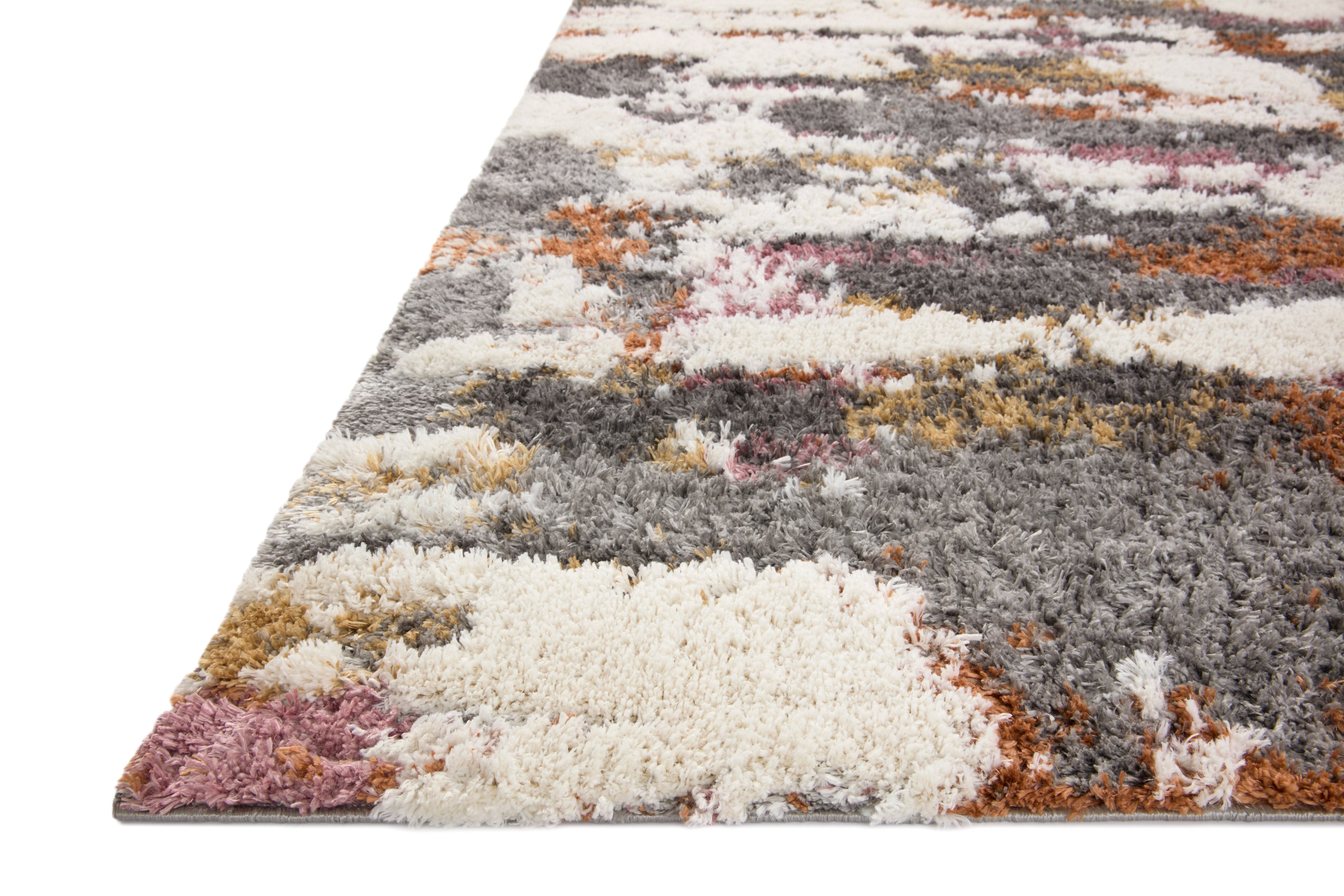 Loloi Levitt Shag Grey / Multi Rug RUGS - synthetic Loloi