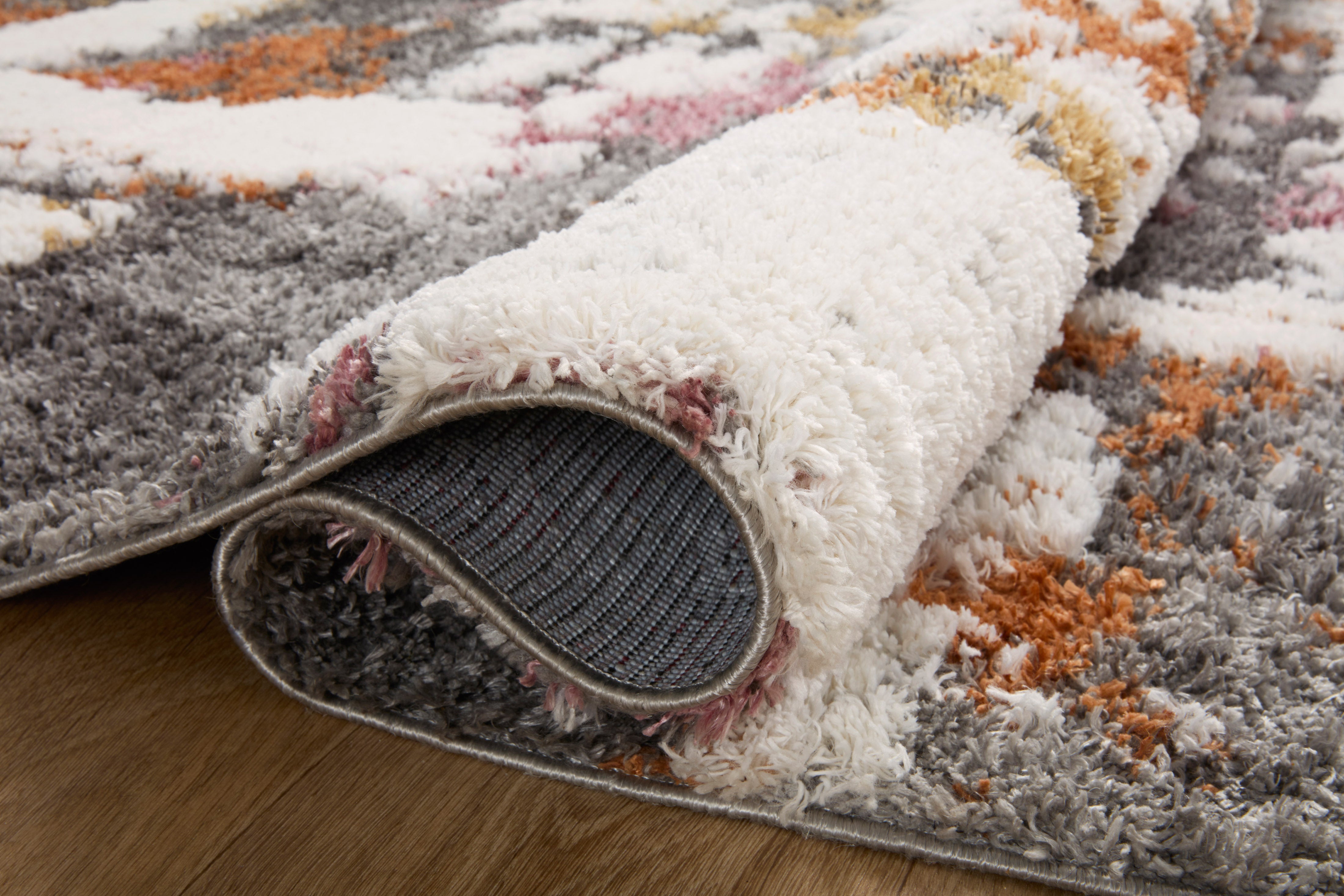 Loloi Levitt Shag Grey / Multi Rug RUGS - synthetic Loloi