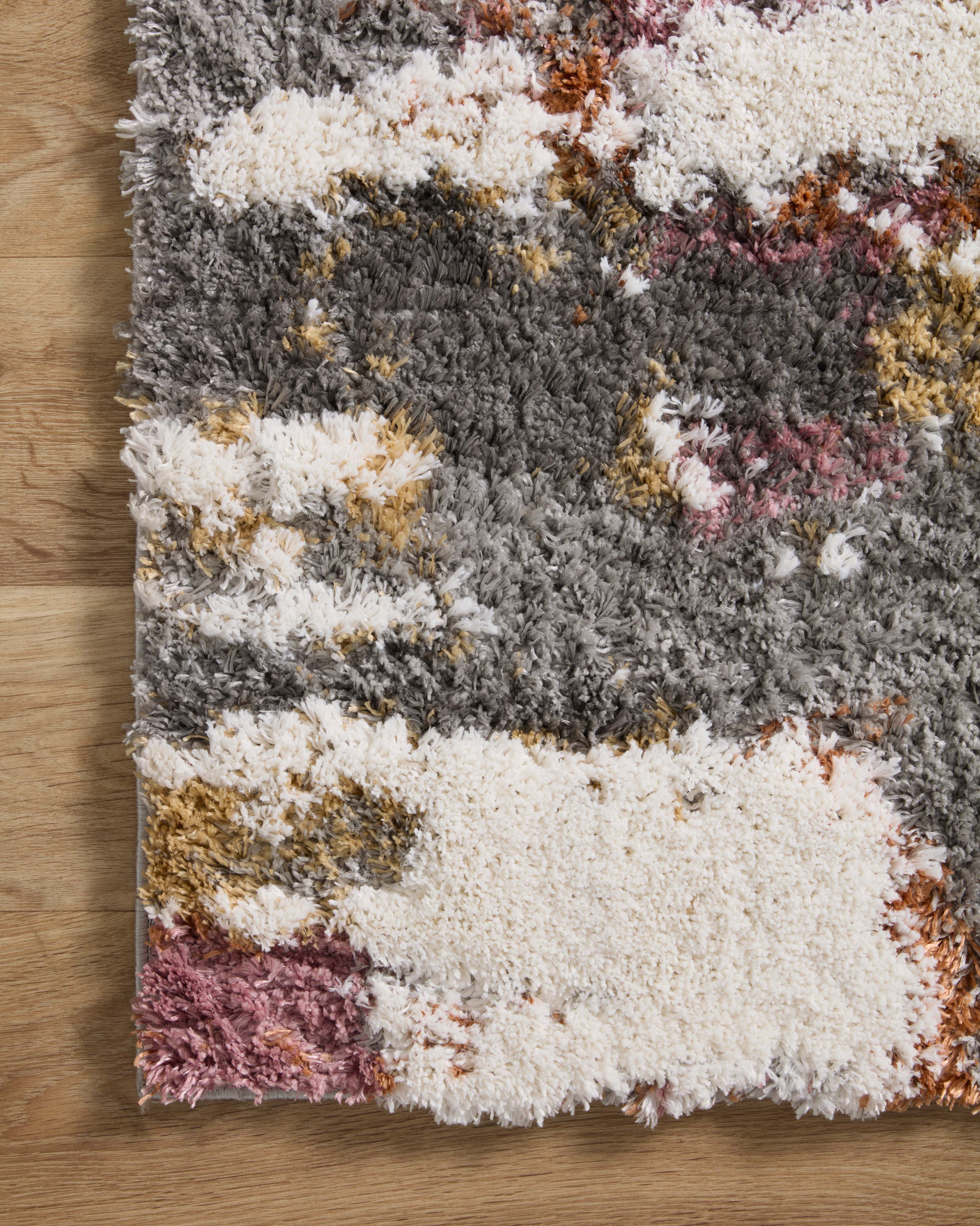 Loloi Levitt Shag Grey / Multi Rug RUGS - synthetic Loloi