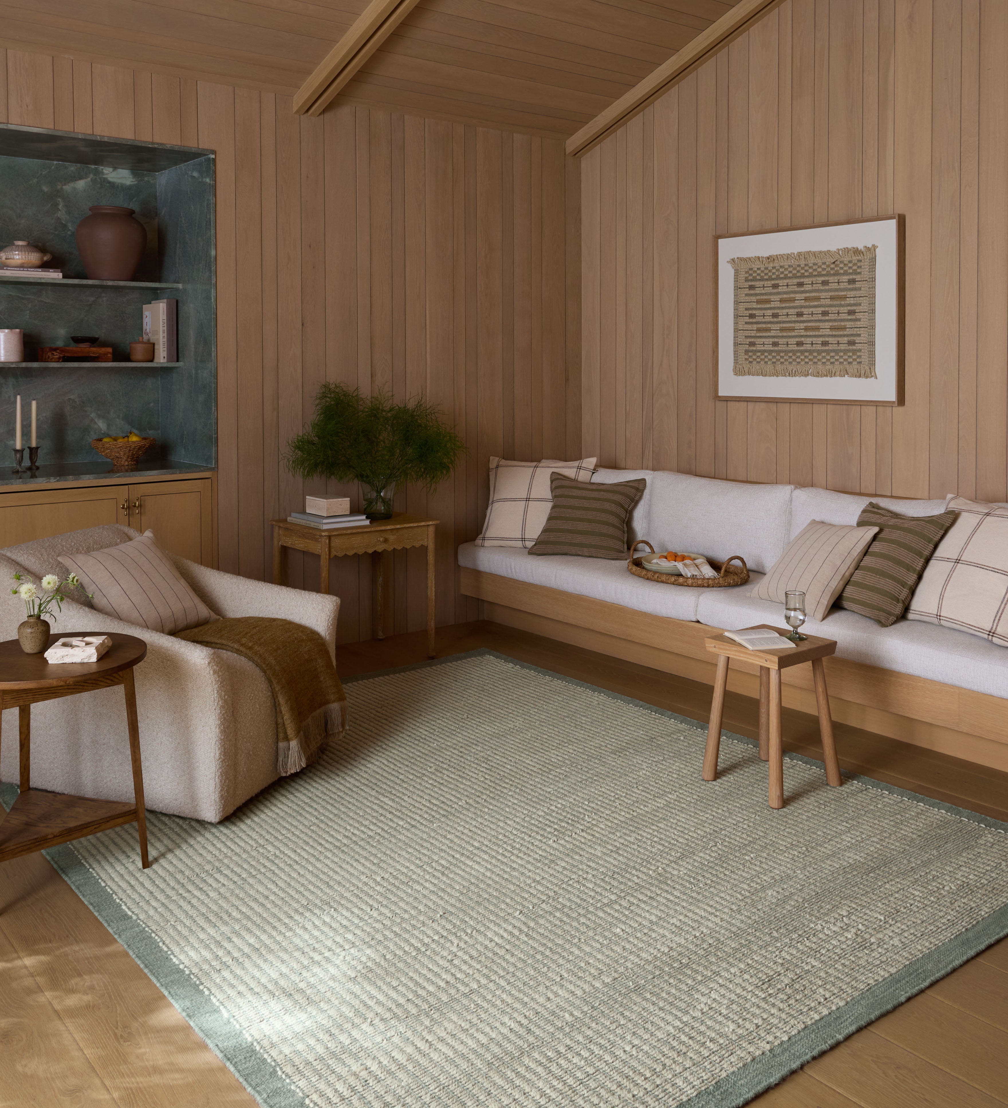 Amber Lewis x Loloi Lilah Ivory / Sky Rug RUGS - wool Loloi