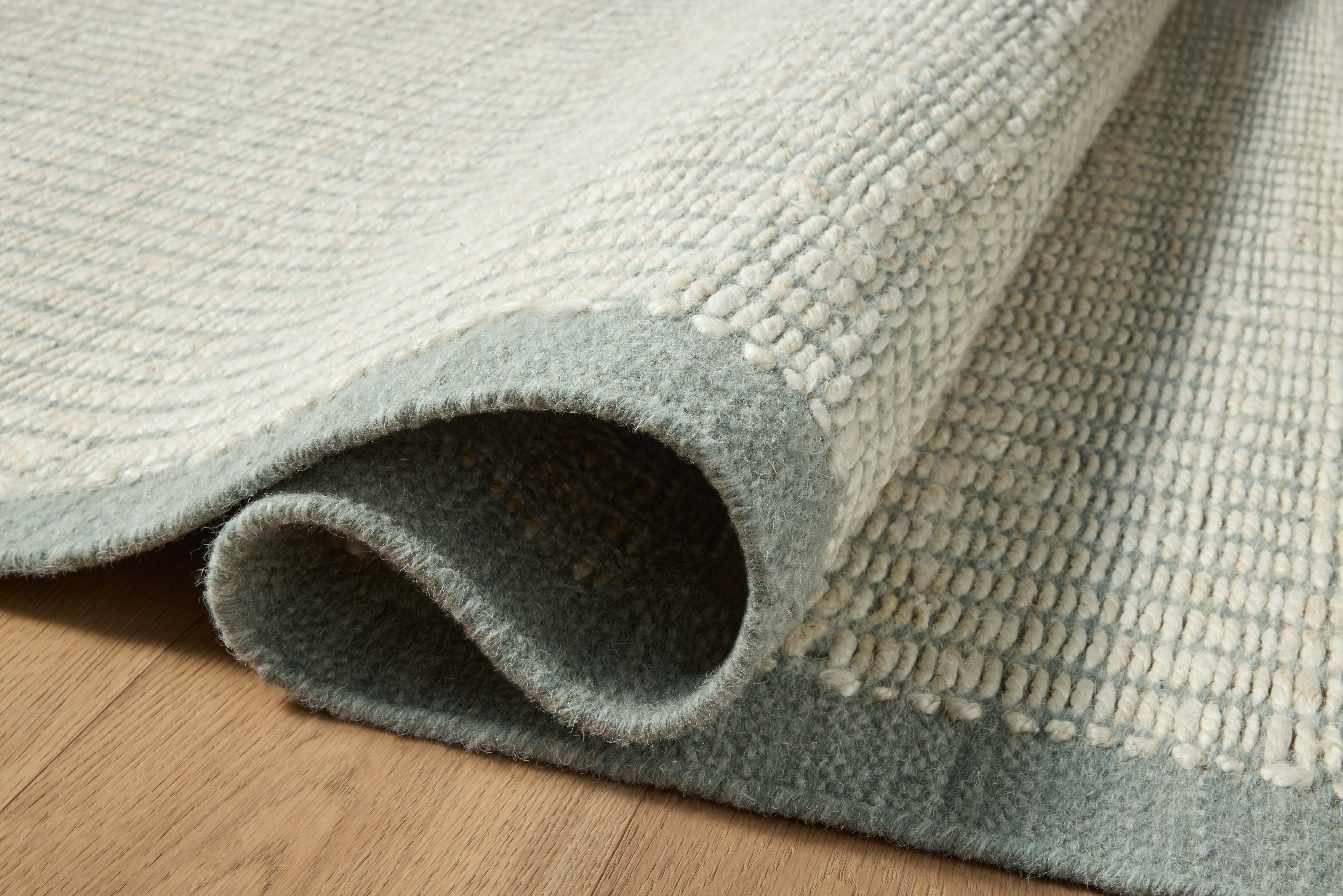 Amber Lewis x Loloi Lilah Ivory / Sky Rug RUGS - wool Loloi