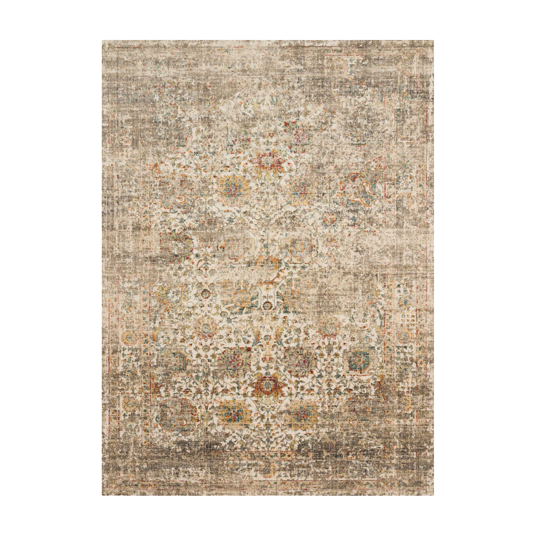 Magnolia Home By Joanna Gaines x Loloi Linnea Multi / Taupe Rug RUGS - synthetic Loloi 18" x 18"