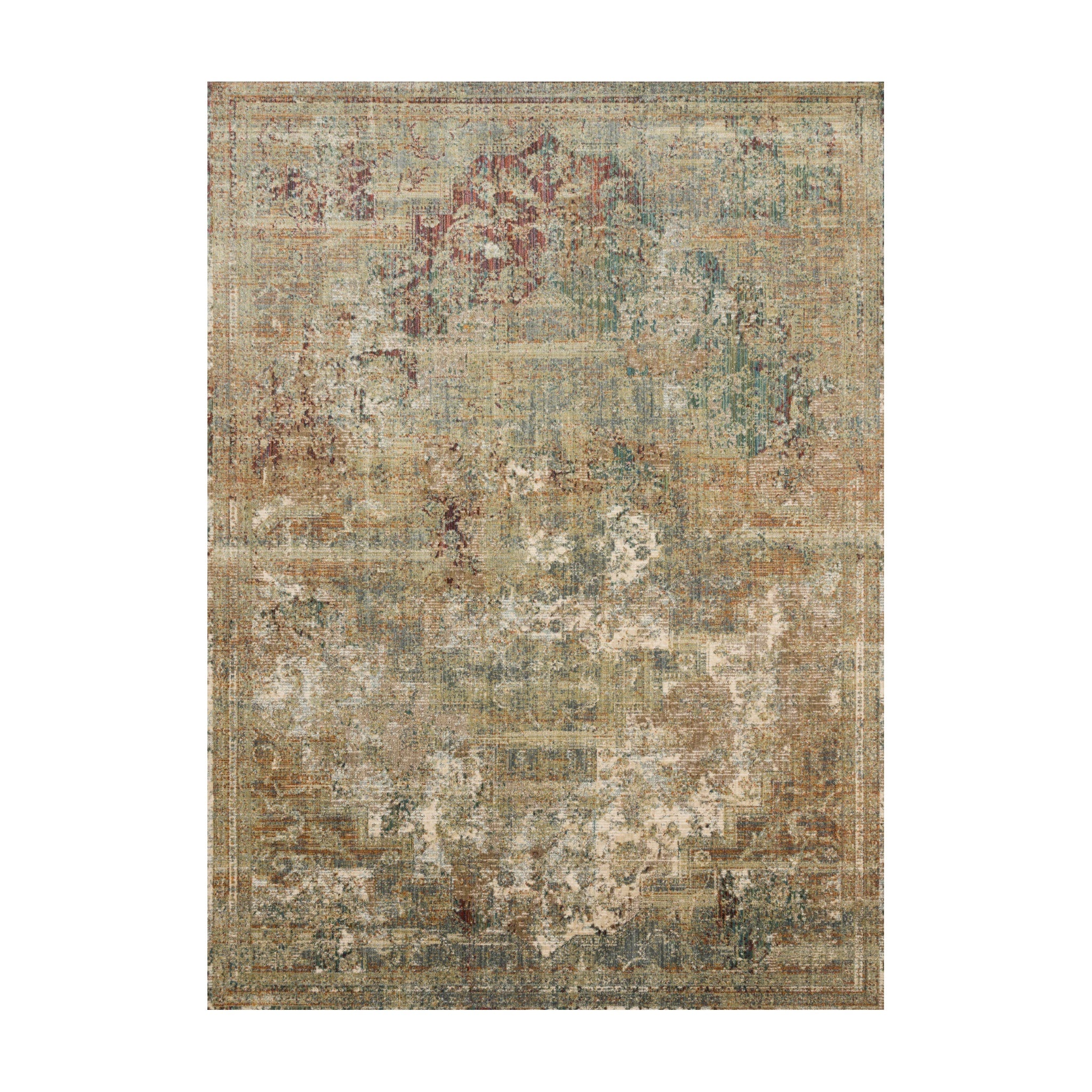 Magnolia Home By Joanna Gaines x Loloi Linnea Multi / Ivory Rug RUGS - synthetic Loloi 18" x 18"