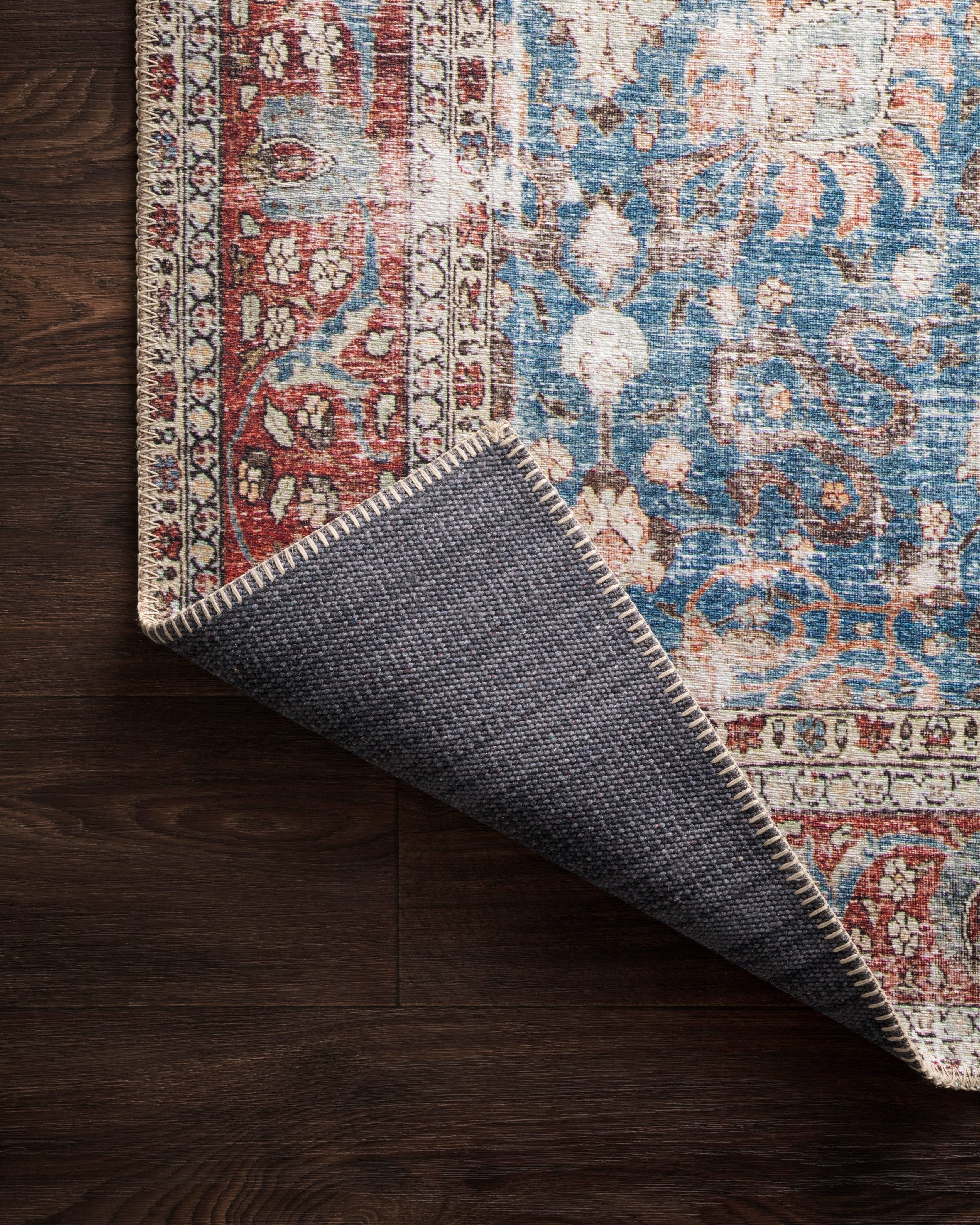 Loloi Loren Blue / Brick Rug RUGS - synthetic Loloi