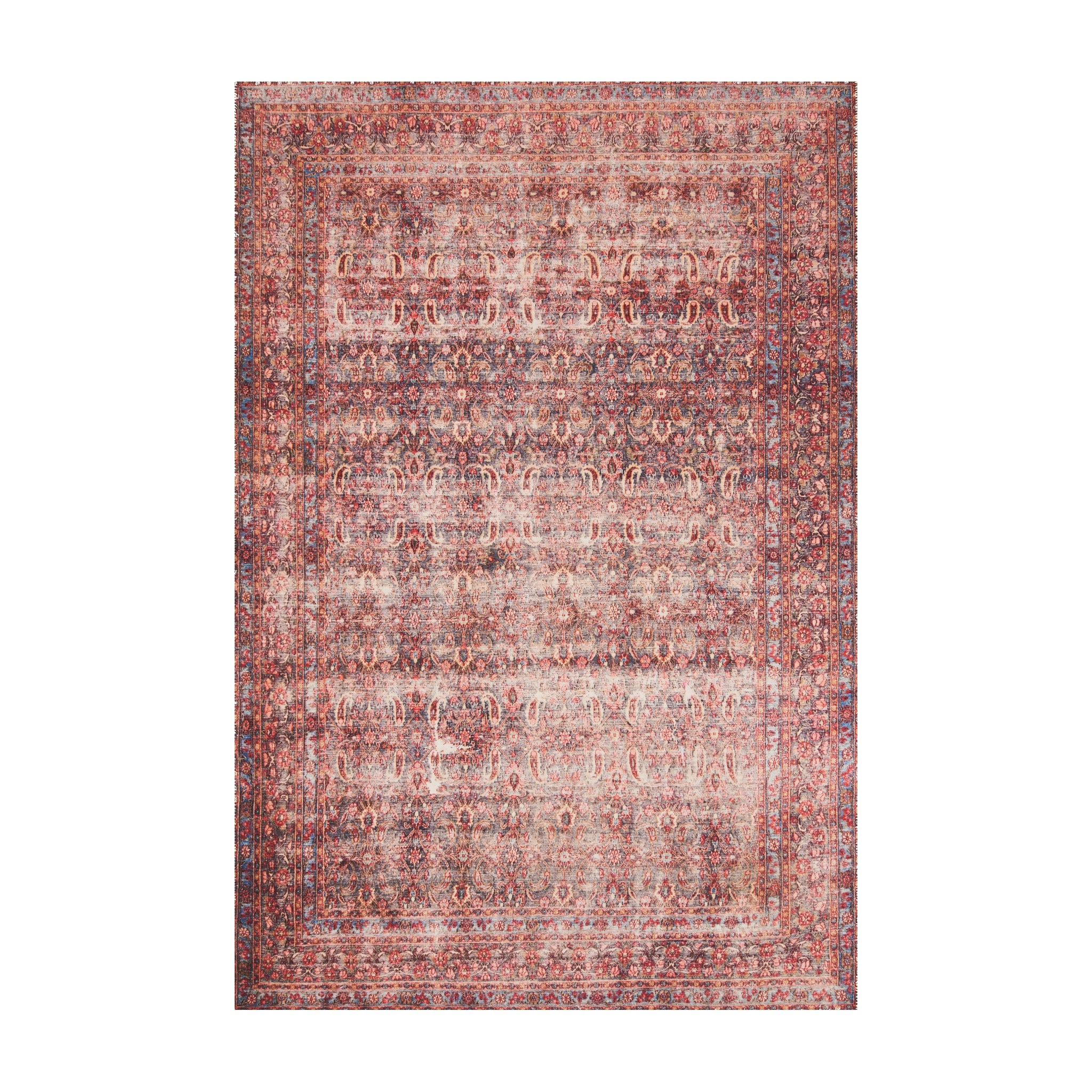 Loloi Loren Eggplant / Crimson Rug RUGS - synthetic Loloi 18" x 18"