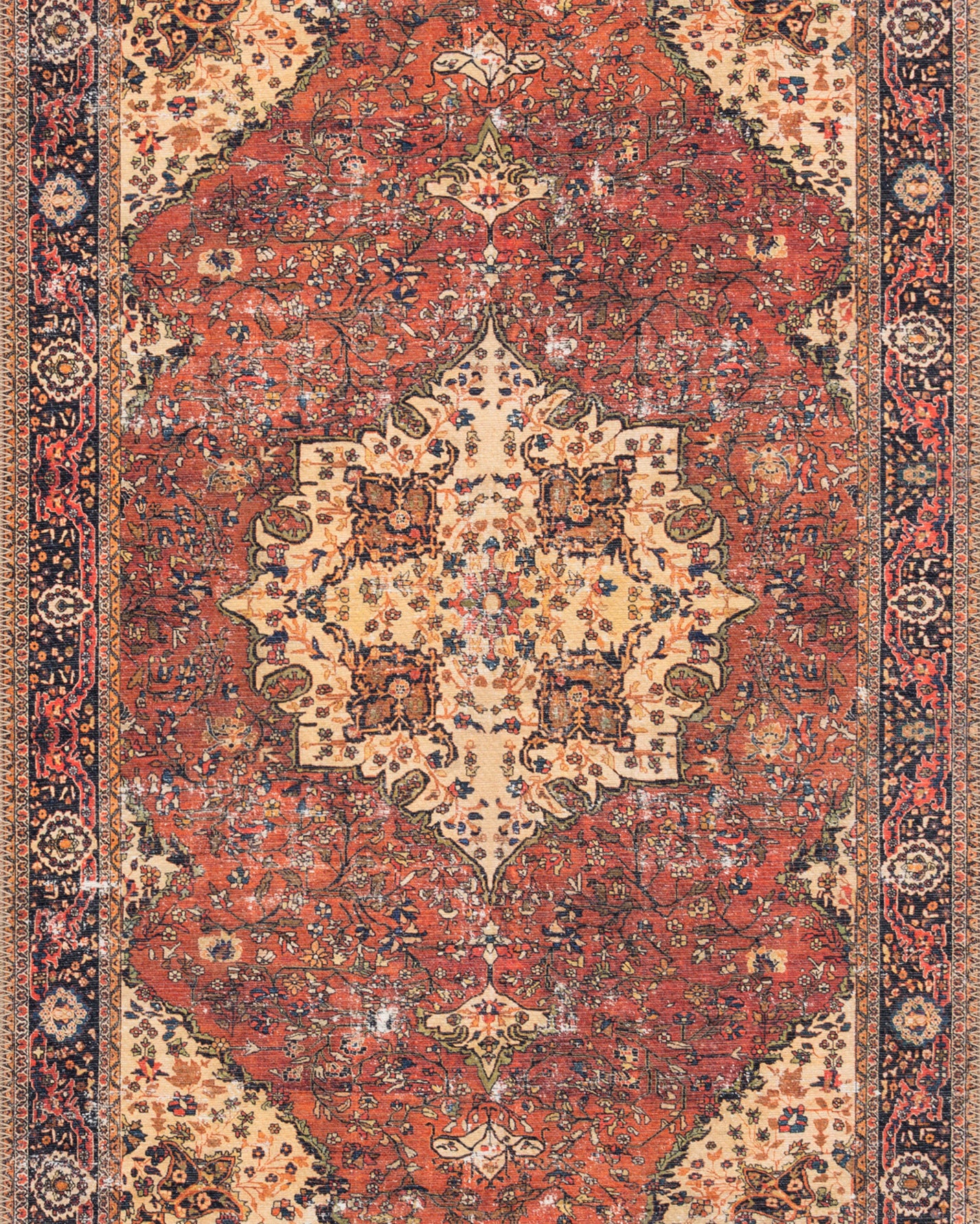 Loloi Loren Red / Navy Rug RUGS - synthetic Loloi