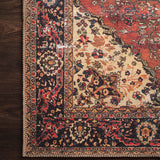 Loloi Loren Red / Navy Rug RUGS - synthetic Loloi