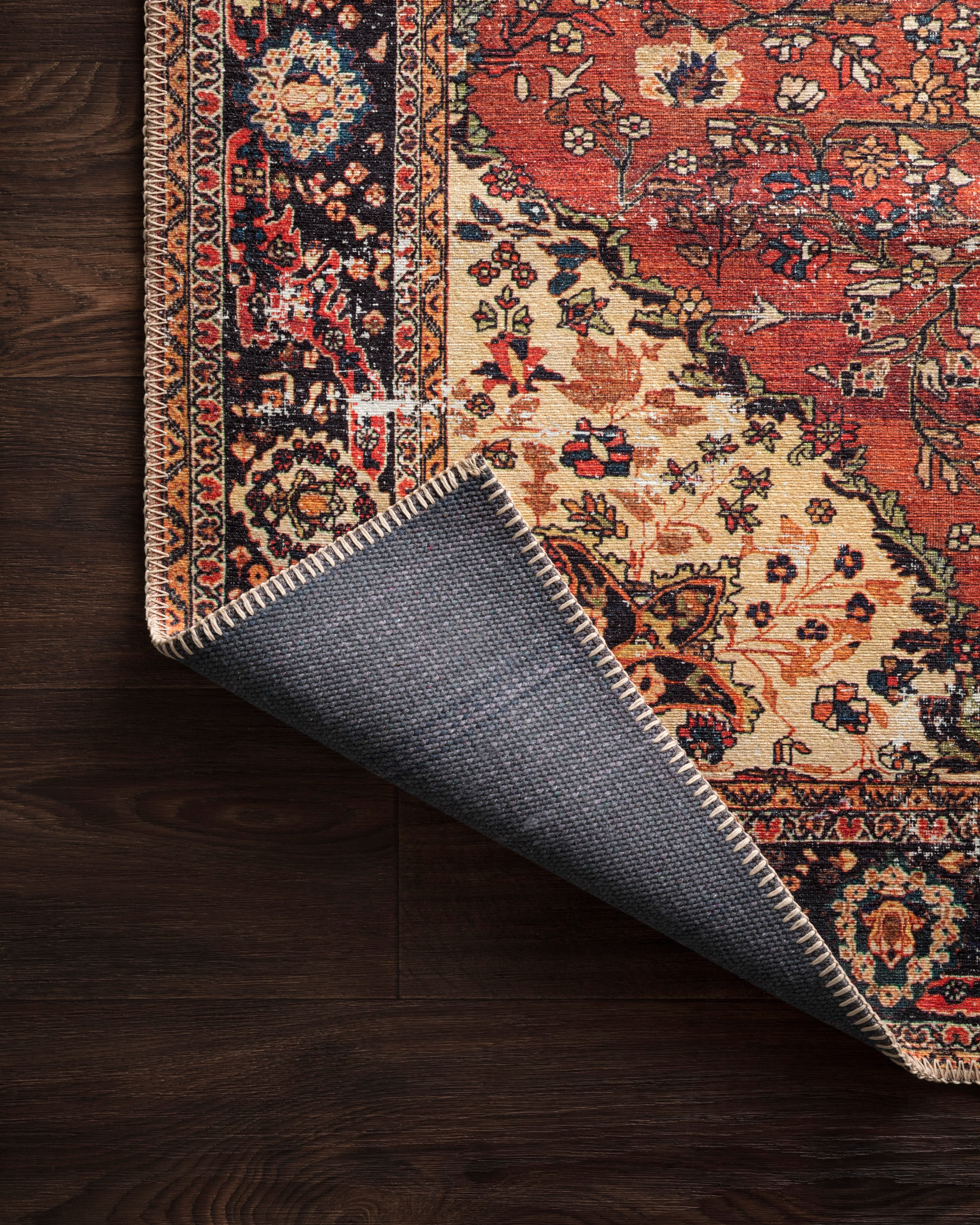 Loloi Loren Red / Navy Rug RUGS - synthetic Loloi